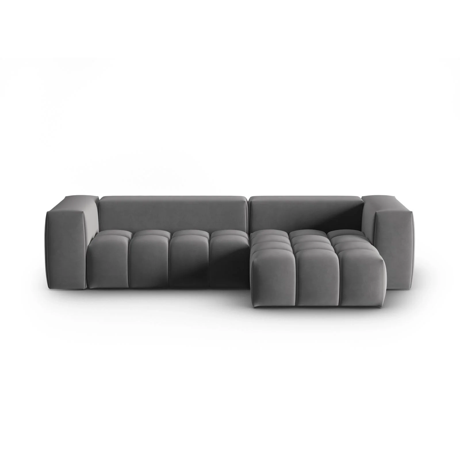 Verona 3-Sitzer Ecksofa, Rechte Seite, aus Samt oder Strukturstoff, 260x145 cm - Image 54