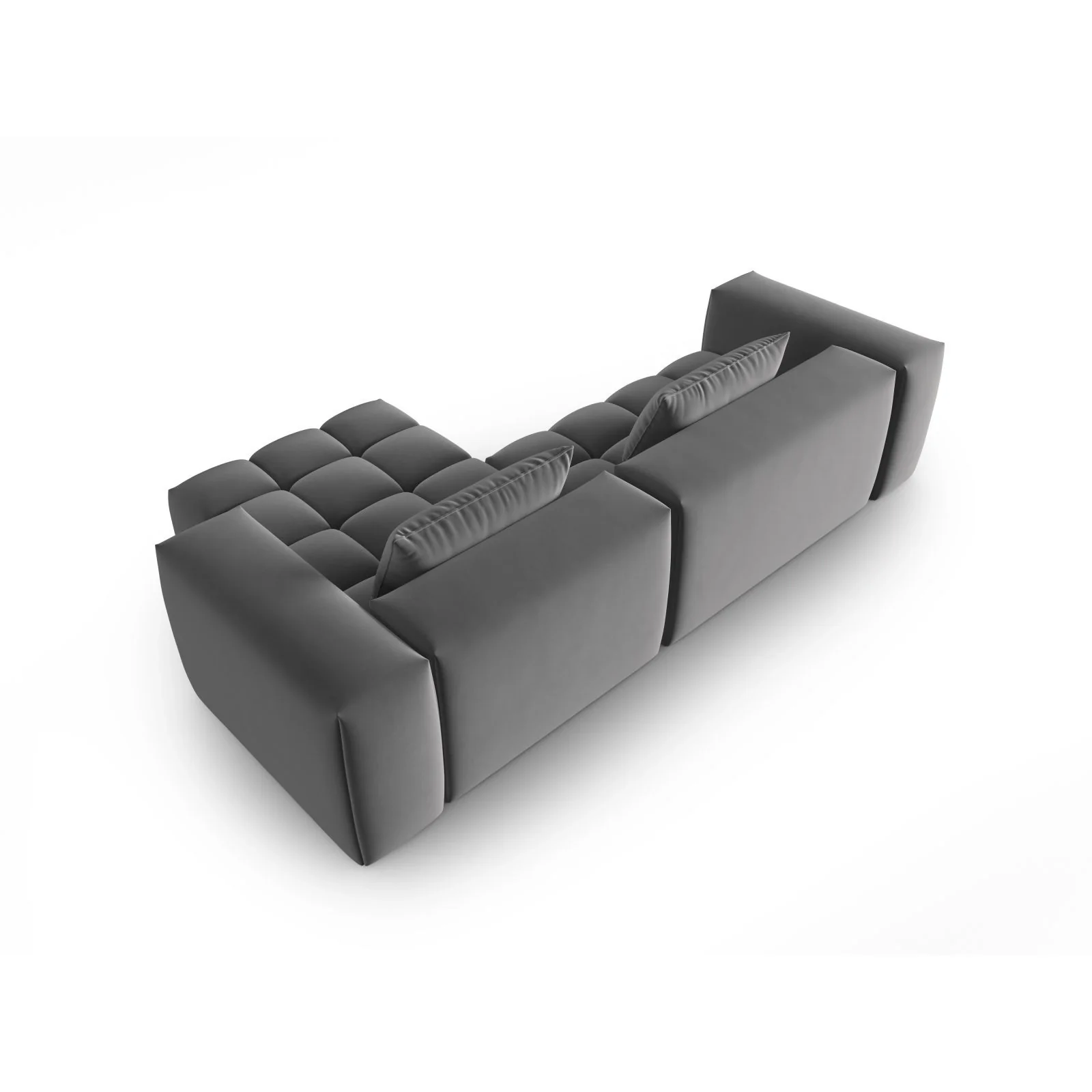 Verona 3-Sitzer Ecksofa, Rechte Seite, aus Samt oder Strukturstoff, 260x145 cm - Image 58