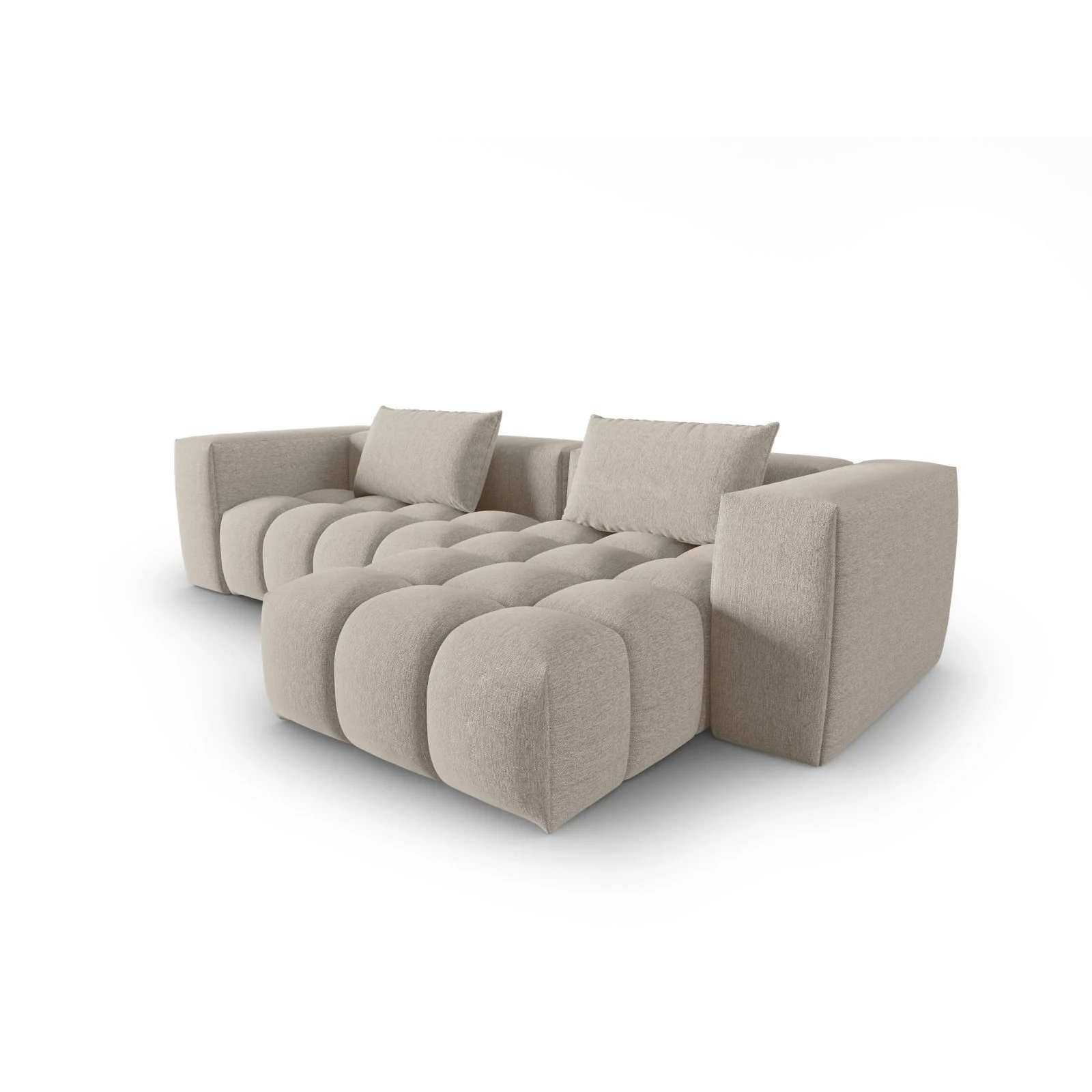 Verona 3-Sitzer Ecksofa, Rechte Seite, aus Samt oder Strukturstoff, 260x145 cm - Image 69