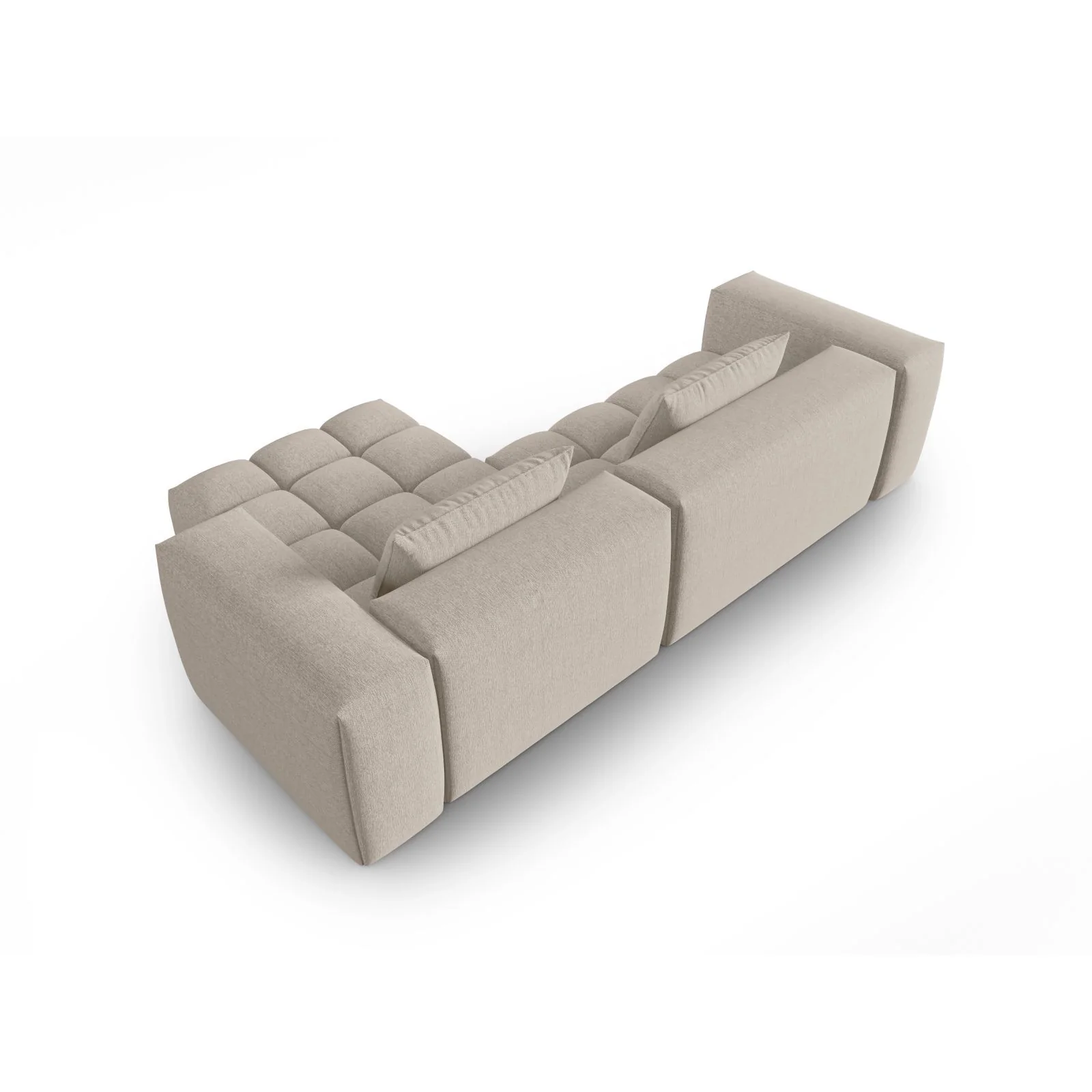 Verona 3-Sitzer Ecksofa, Rechte Seite, aus Samt oder Strukturstoff, 260x145 cm - Image 70