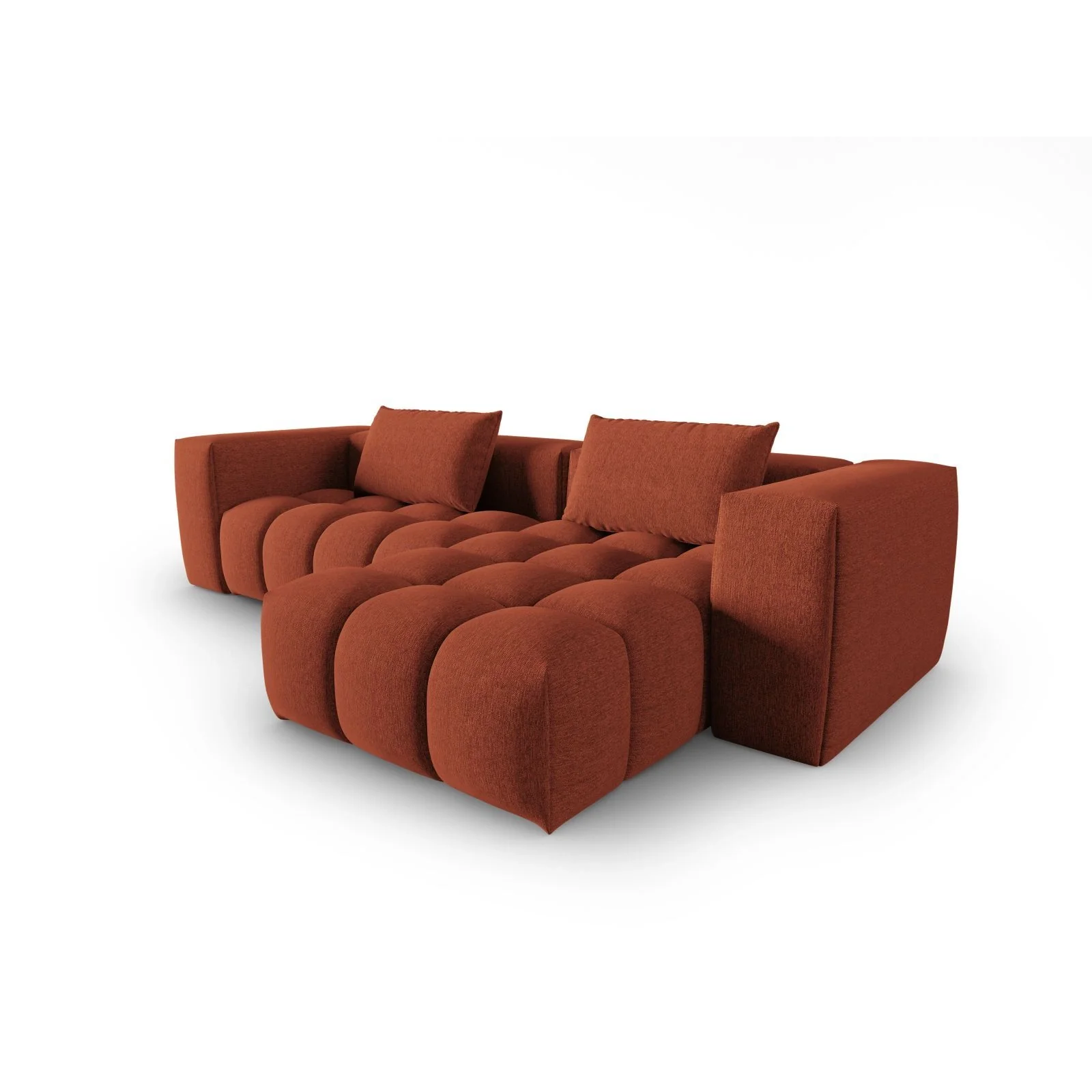 Verona 3-Sitzer Ecksofa, Rechte Seite, aus Samt oder Strukturstoff, 260x145 cm - Image 81