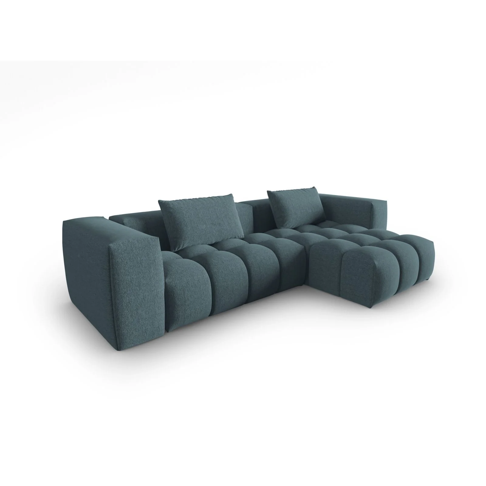 Verona 3-Sitzer Ecksofa, Rechte Seite, aus Samt oder Strukturstoff, 260x145 cm - Image 86