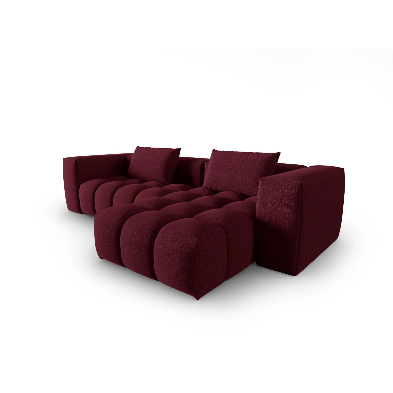 Verona 3-Sitzer Ecksofa, Rechte Seite, aus Samt oder Strukturstoff, 260x145 cm - Image 99