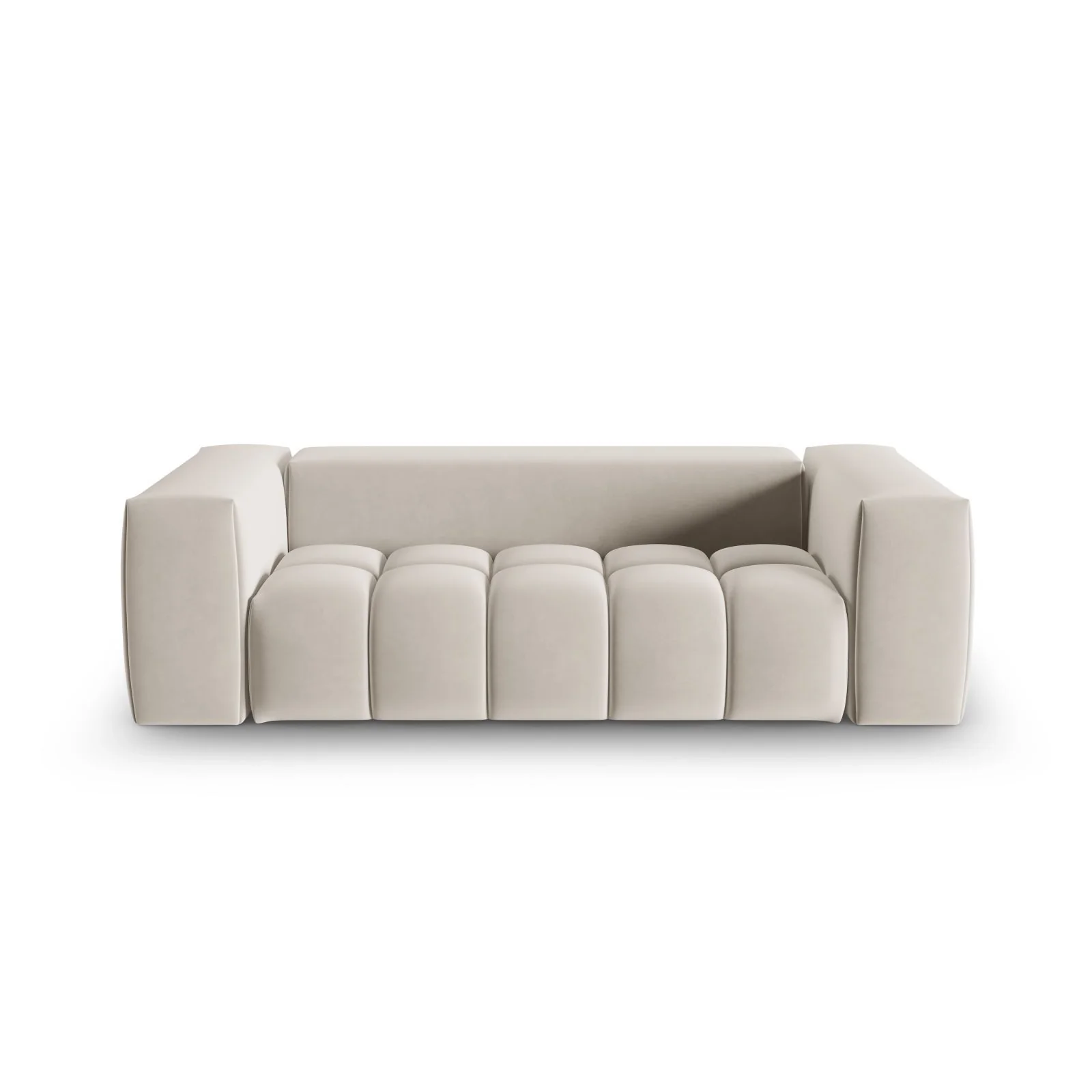 Verona 3-Sitzer Sofa aus Samt oder Strukturstoff, 200x85 cm