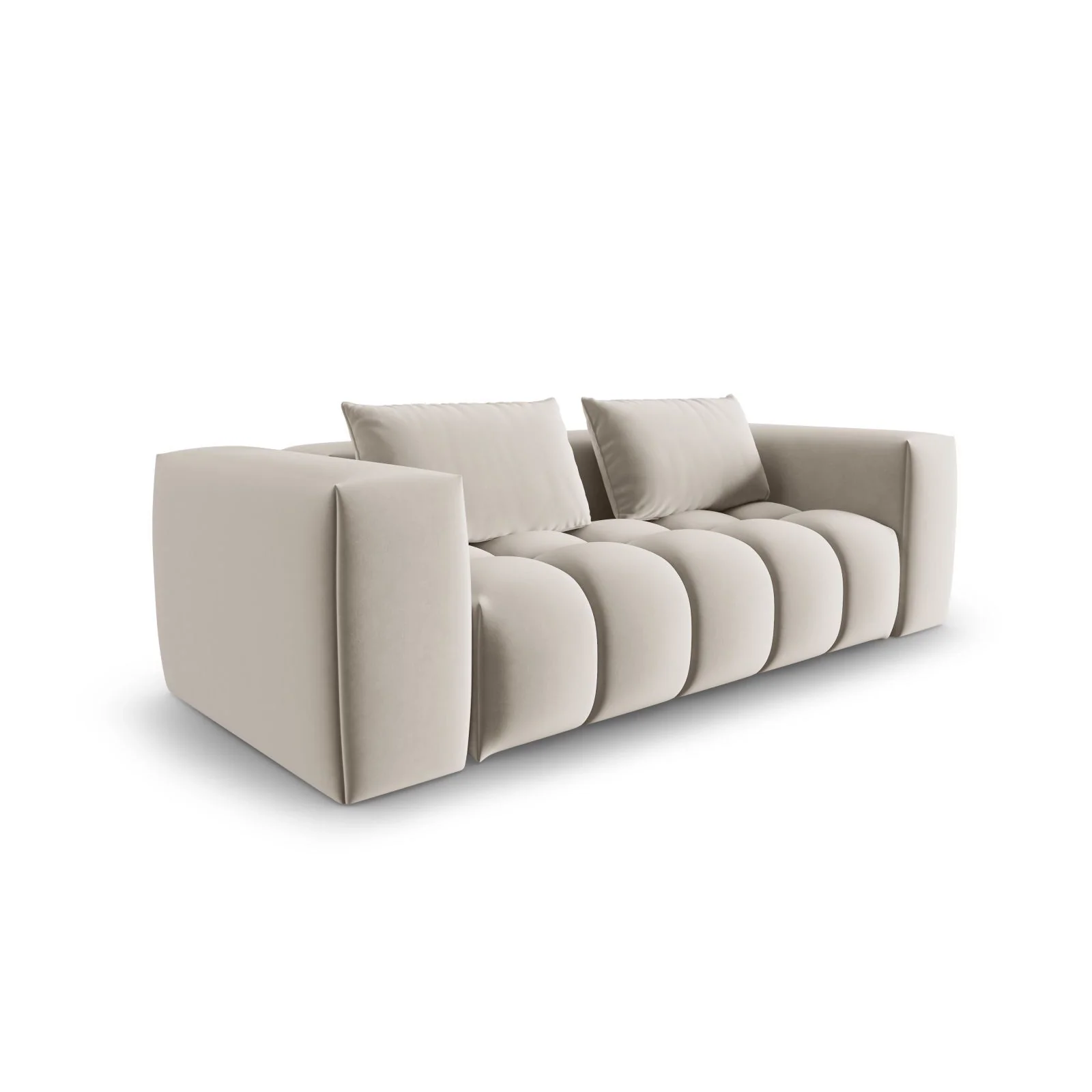 Verona 3-Sitzer Sofa aus Samt oder Strukturstoff, 200x85 cm - Image 3