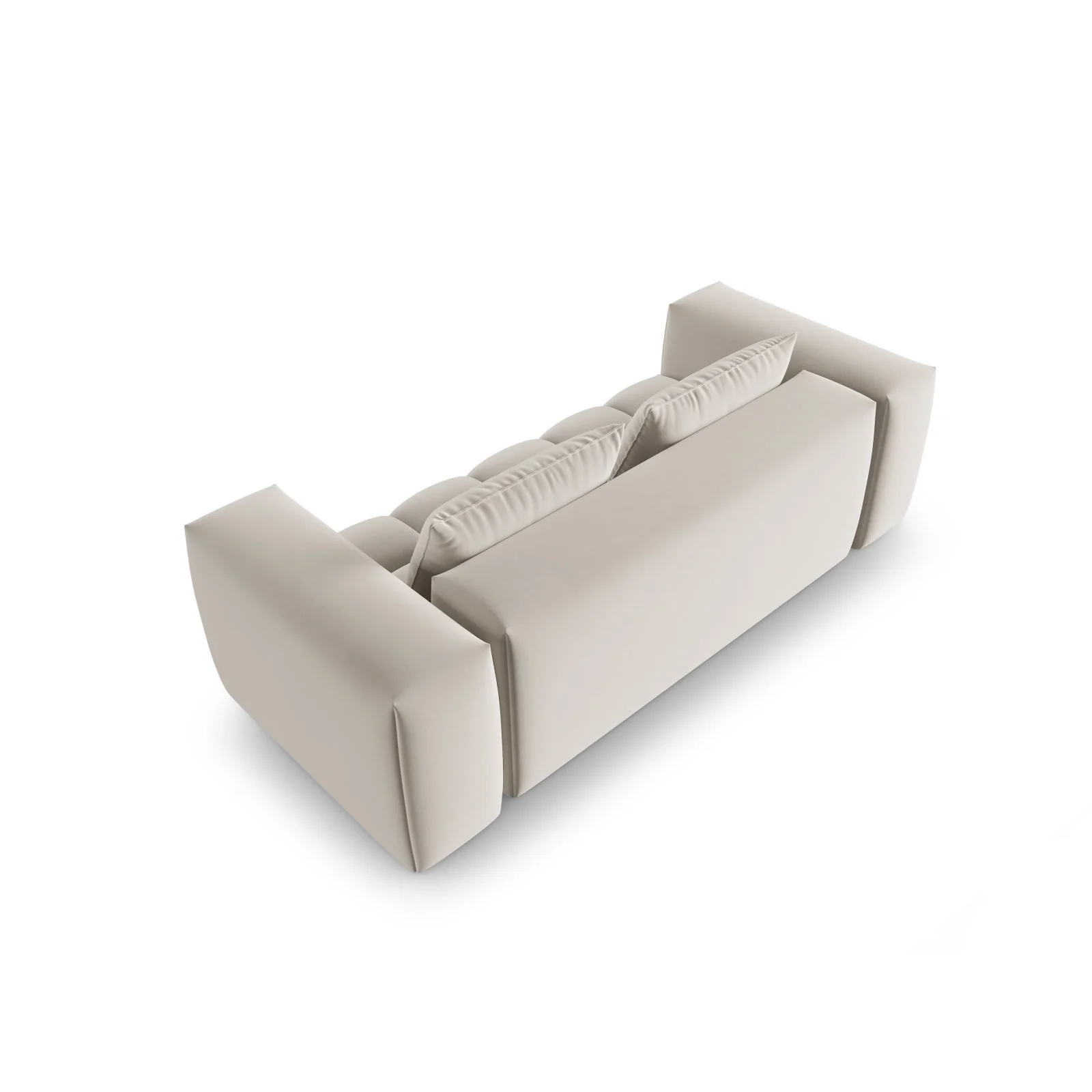 Verona 3-Sitzer Sofa aus Samt oder Strukturstoff, 200x85 cm - Image 4
