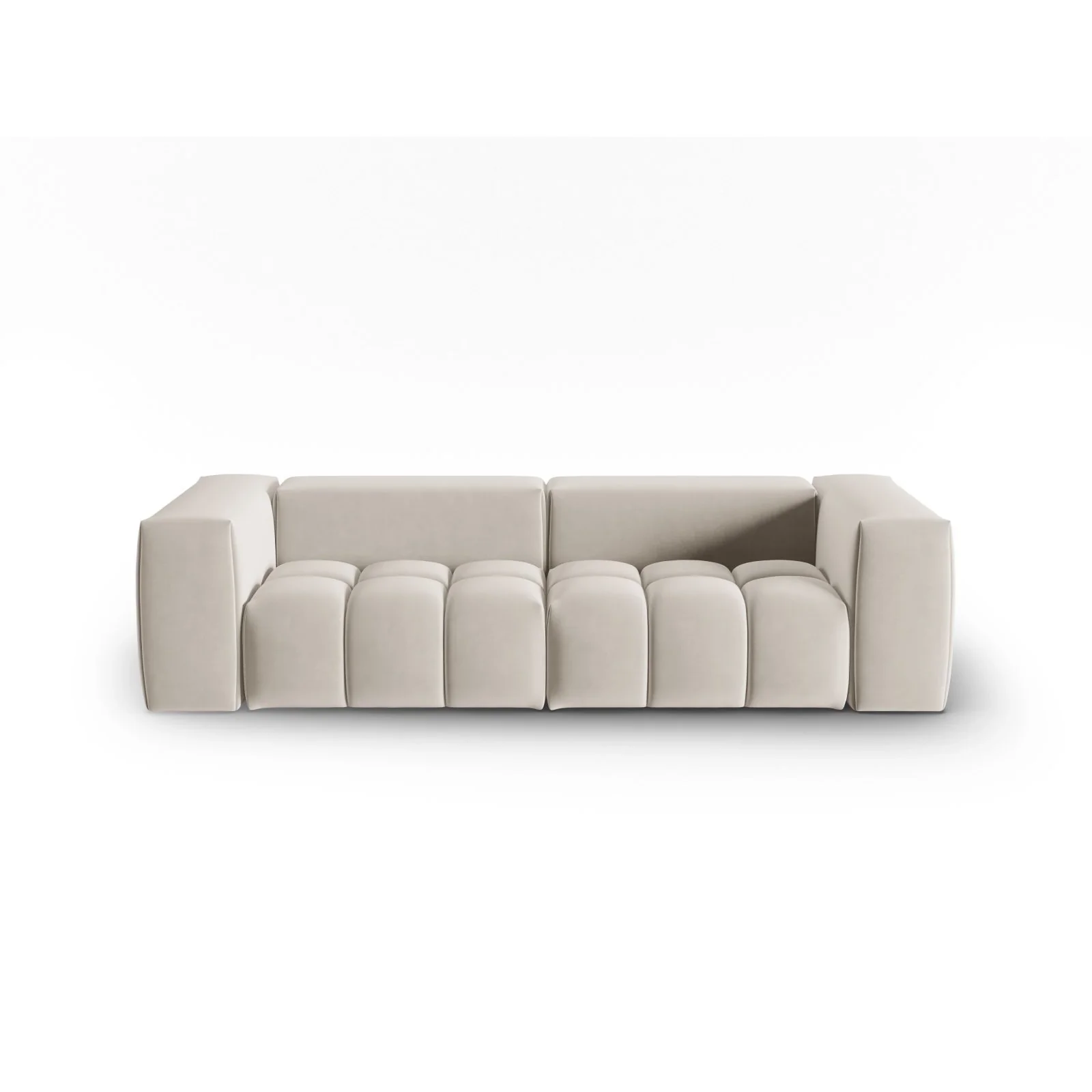 Verona 3-Sitzer Sofa aus Samt oder Strukturstoff, 230x85 cm
