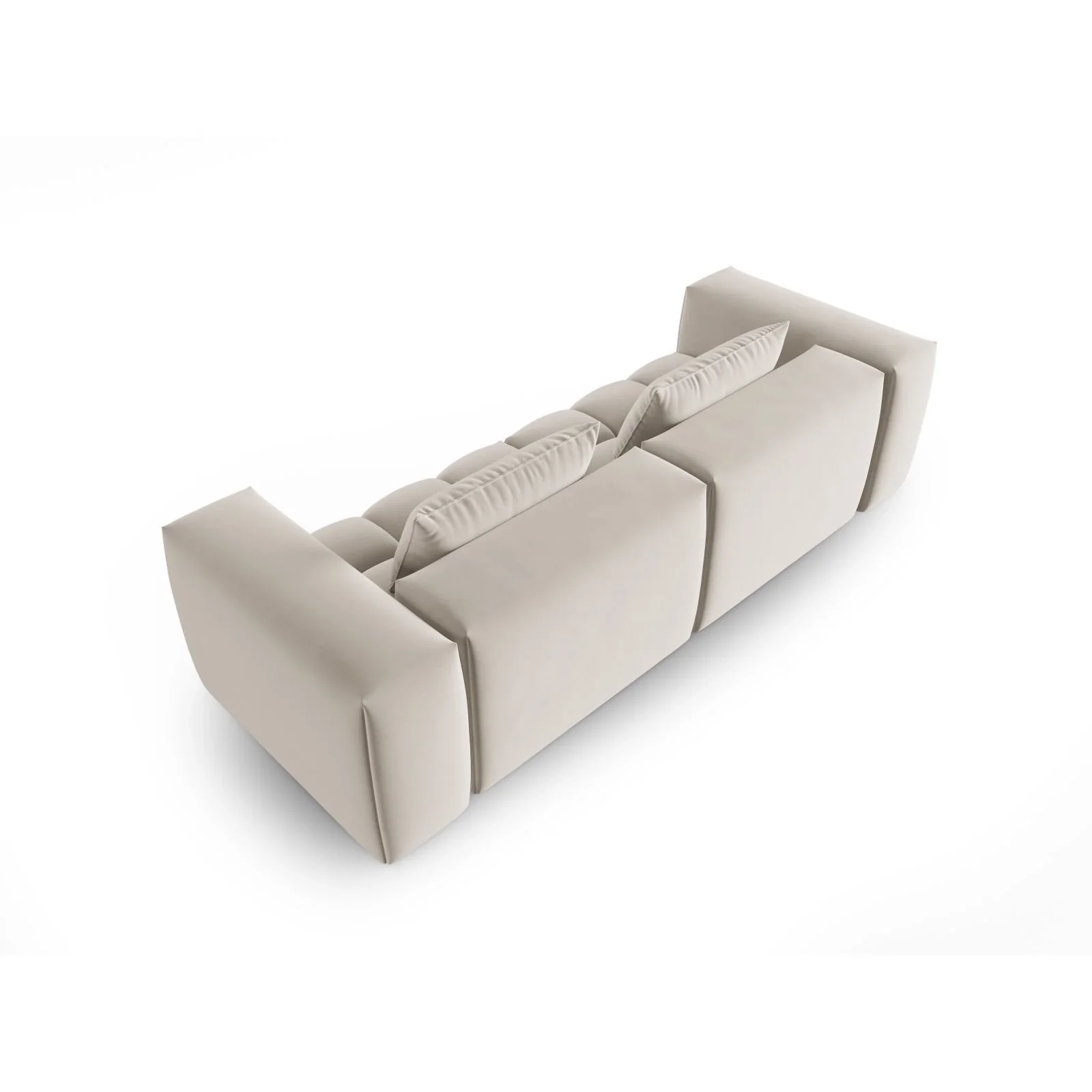 Verona 3-Sitzer Sofa aus Samt oder Strukturstoff, 230x85 cm - Image 4