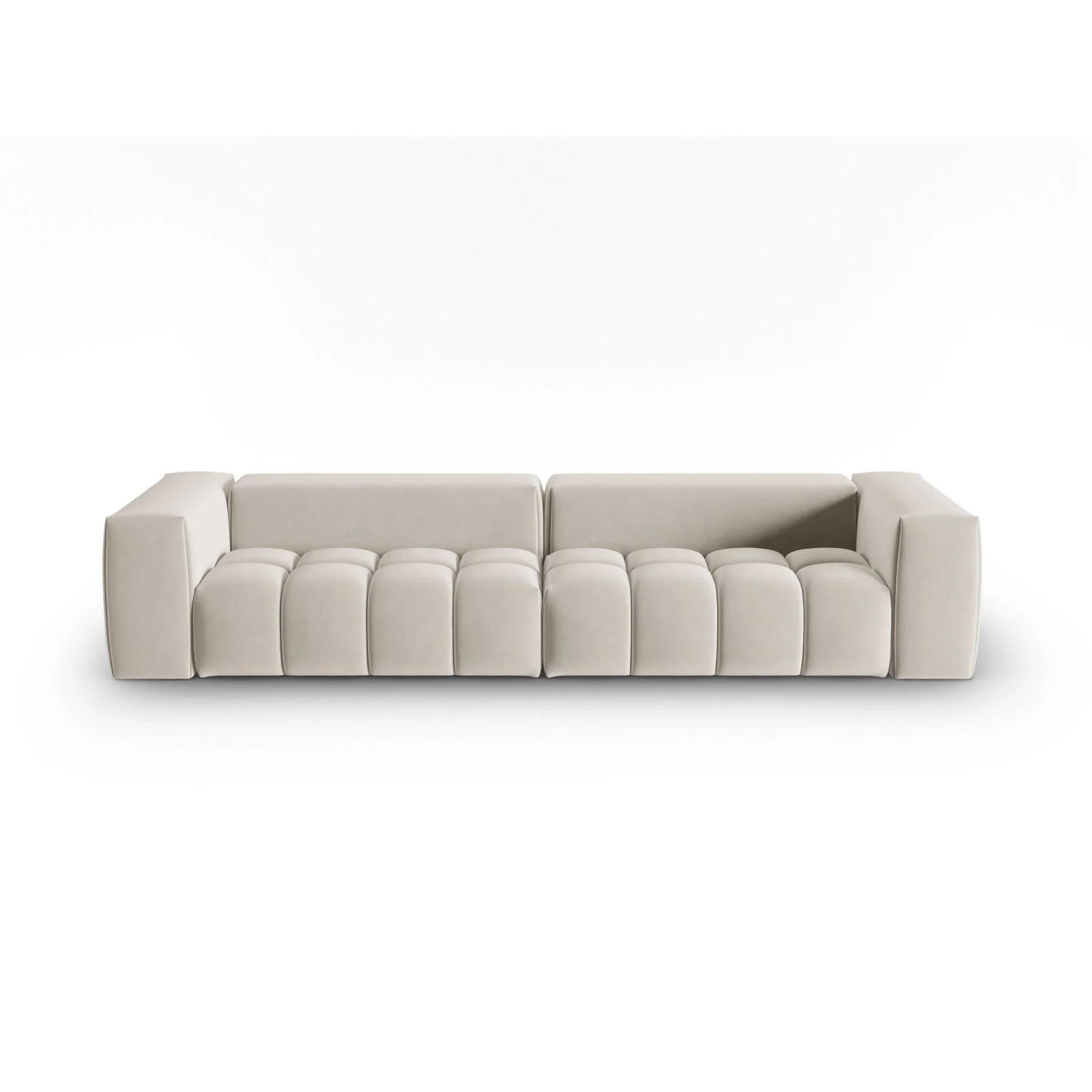 Verona 5-Sitzer Sofa aus Samt oder Strukturstoff, 290x85 cm