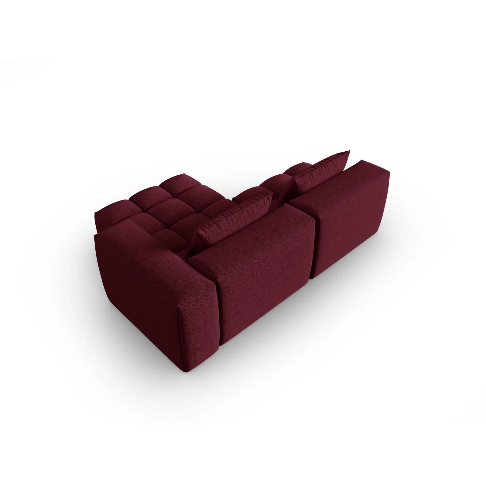 Verona Modulares 3-Sitzer Ecksofa, Rechte Seite, aus Samt oder Strukturstoff, 205x145 cm - Image 100