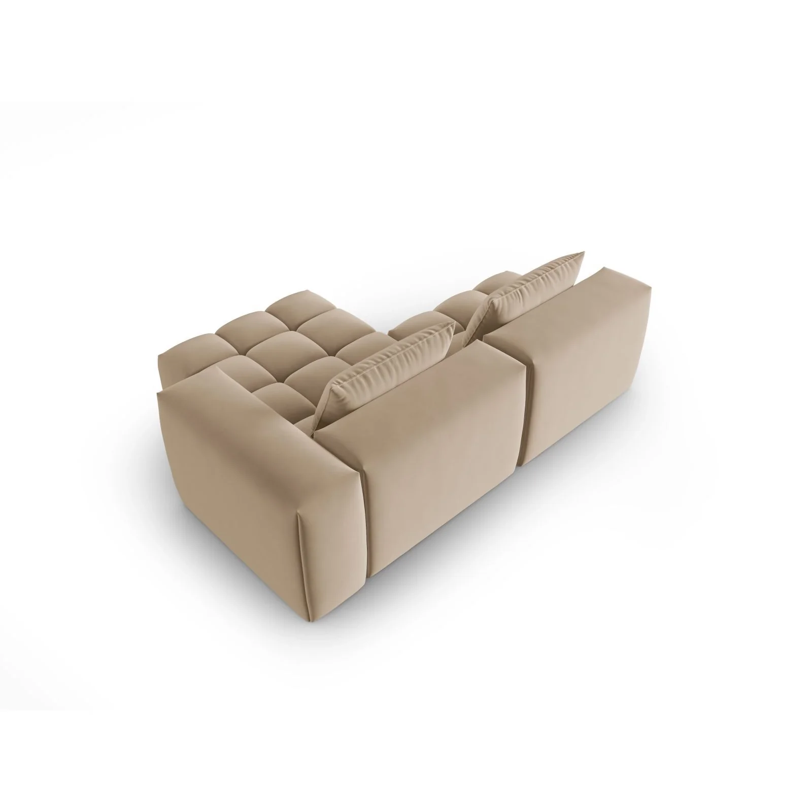 Verona Modulares 3-Sitzer Ecksofa, Rechte Seite, aus Samt oder Strukturstoff, 205x145 cm - Image 17