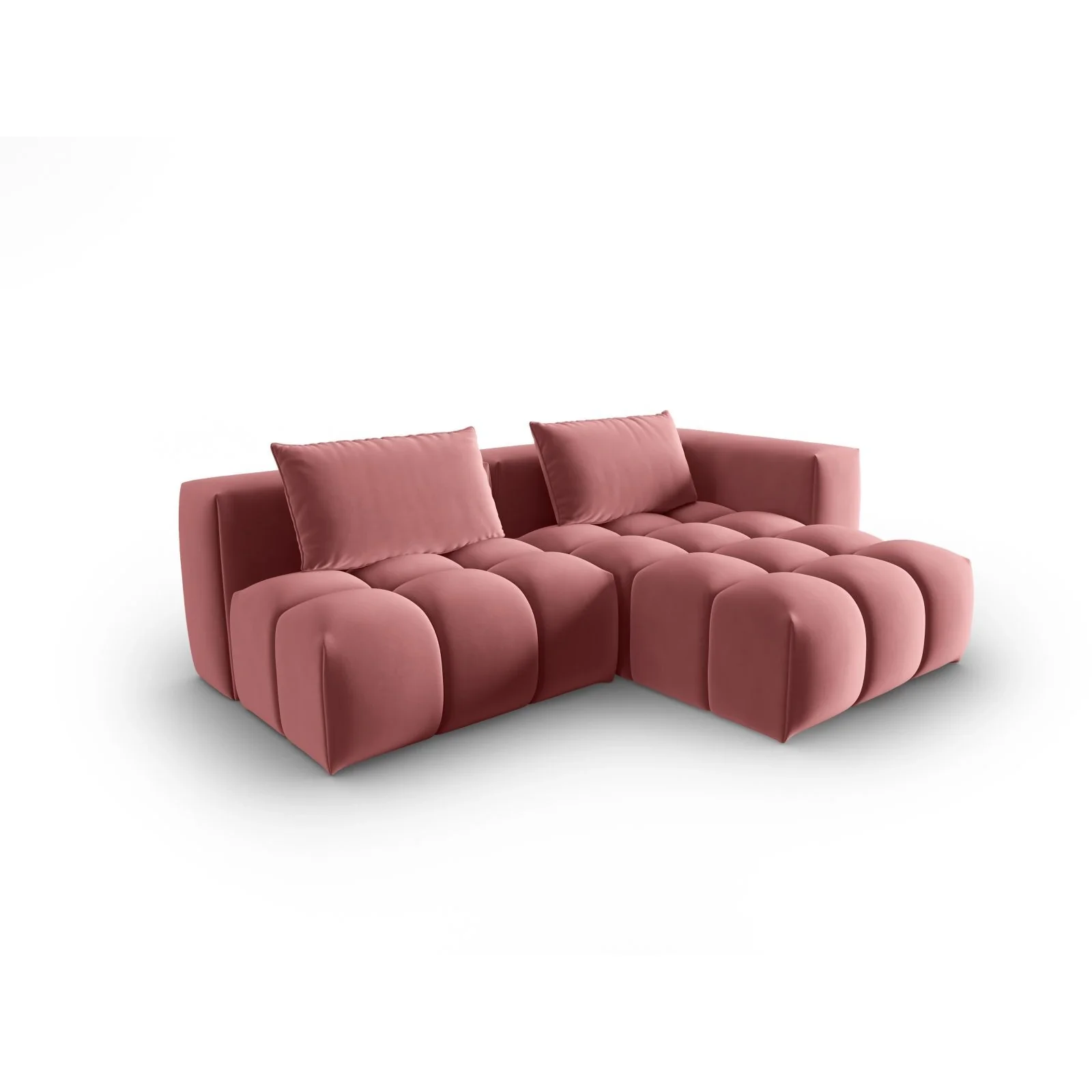 Verona Modulares 3-Sitzer Ecksofa, Rechte Seite, aus Samt oder Strukturstoff, 205x145 cm - Image 27