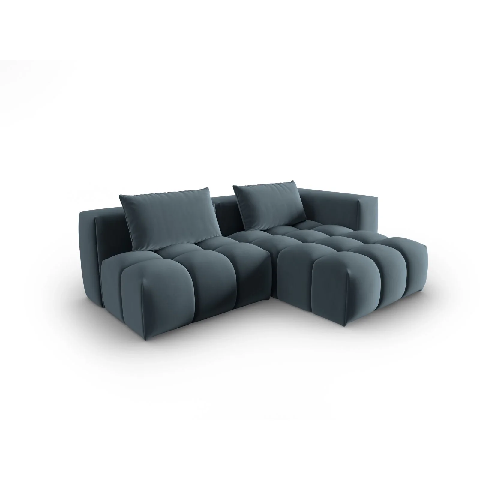 Verona Modulares 3-Sitzer Ecksofa, Rechte Seite, aus Samt oder Strukturstoff, 205x145 cm - Image 33