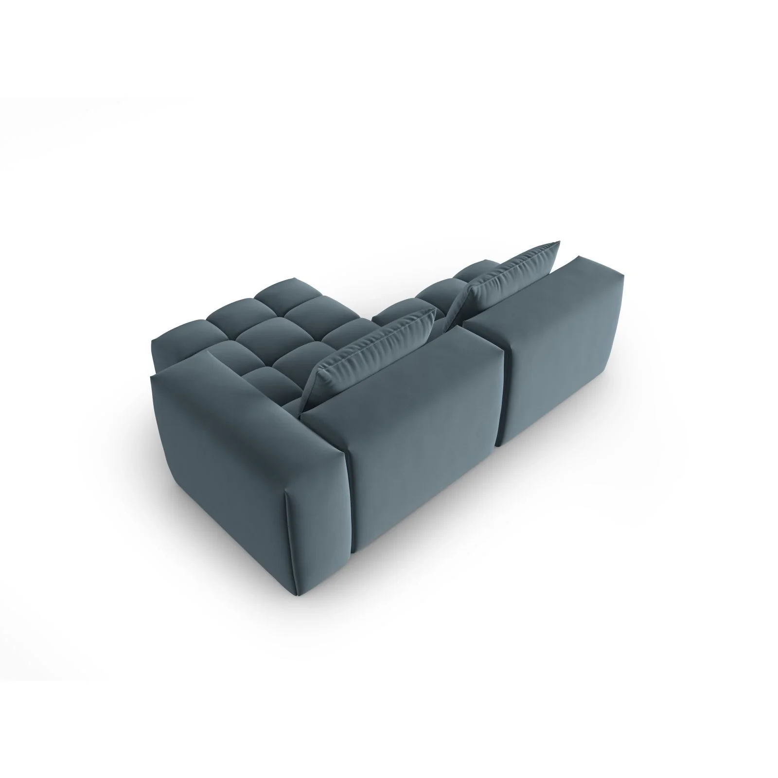 Verona Modulares 3-Sitzer Ecksofa, Rechte Seite, aus Samt oder Strukturstoff, 205x145 cm - Image 35
