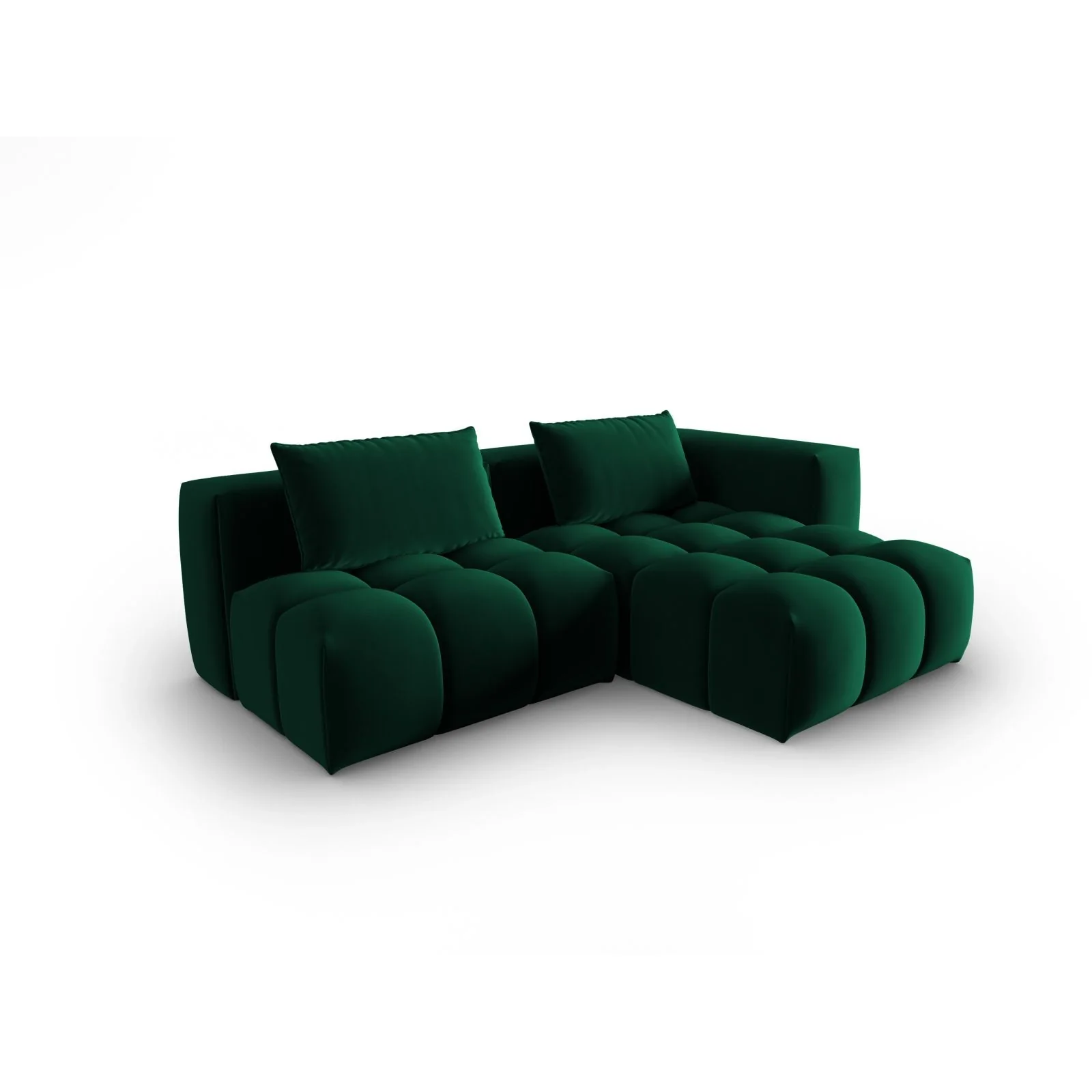 Verona Modulares 3-Sitzer Ecksofa, Rechte Seite, aus Samt oder Strukturstoff, 205x145 cm - Image 44