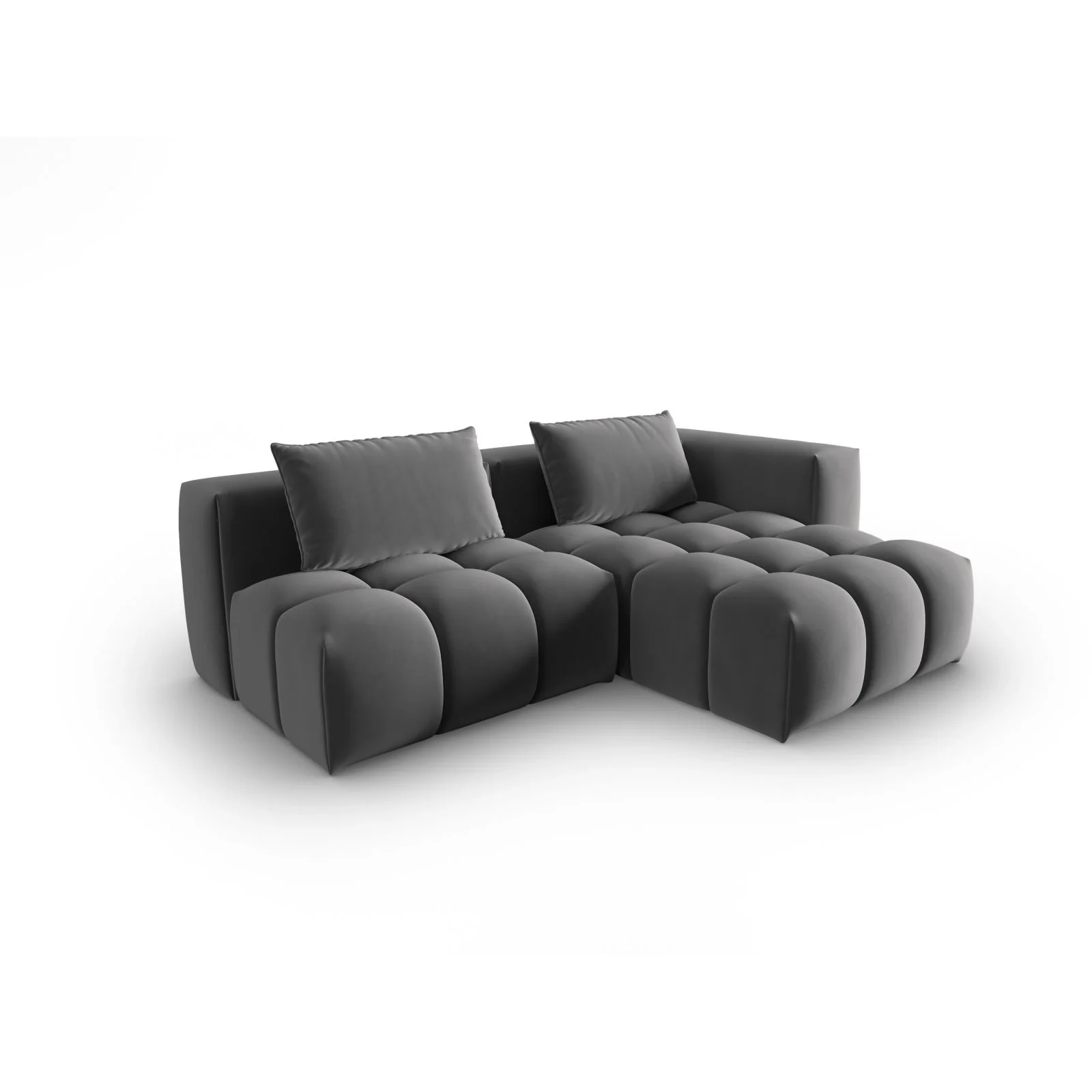 Verona Modulares 3-Sitzer Ecksofa, Rechte Seite, aus Samt oder Strukturstoff, 205x145 cm - Image 56