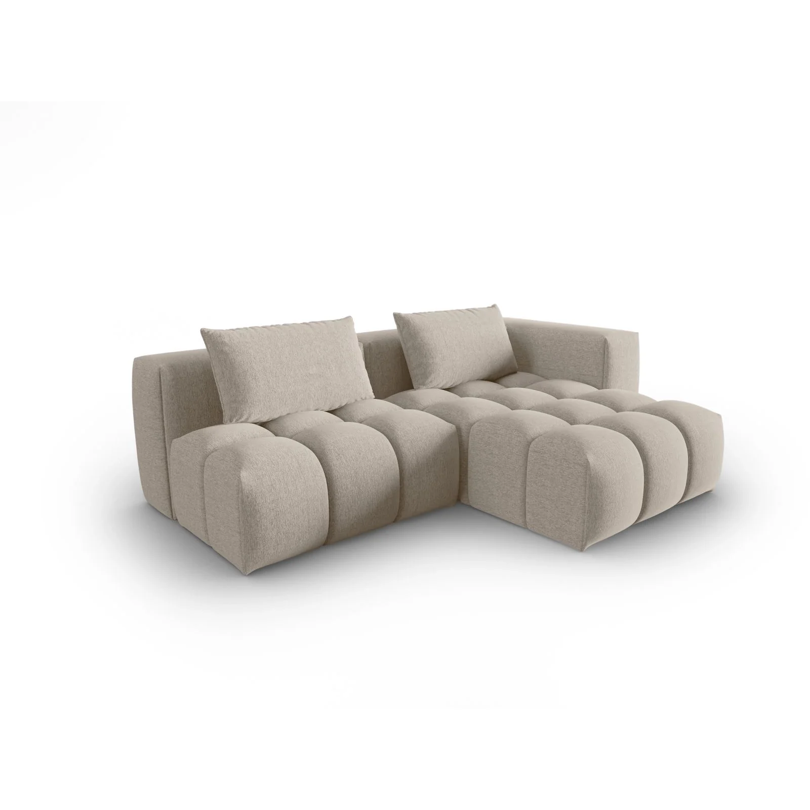 Verona Modulares 3-Sitzer Ecksofa, Rechte Seite, aus Samt oder Strukturstoff, 205x145 cm - Image 68