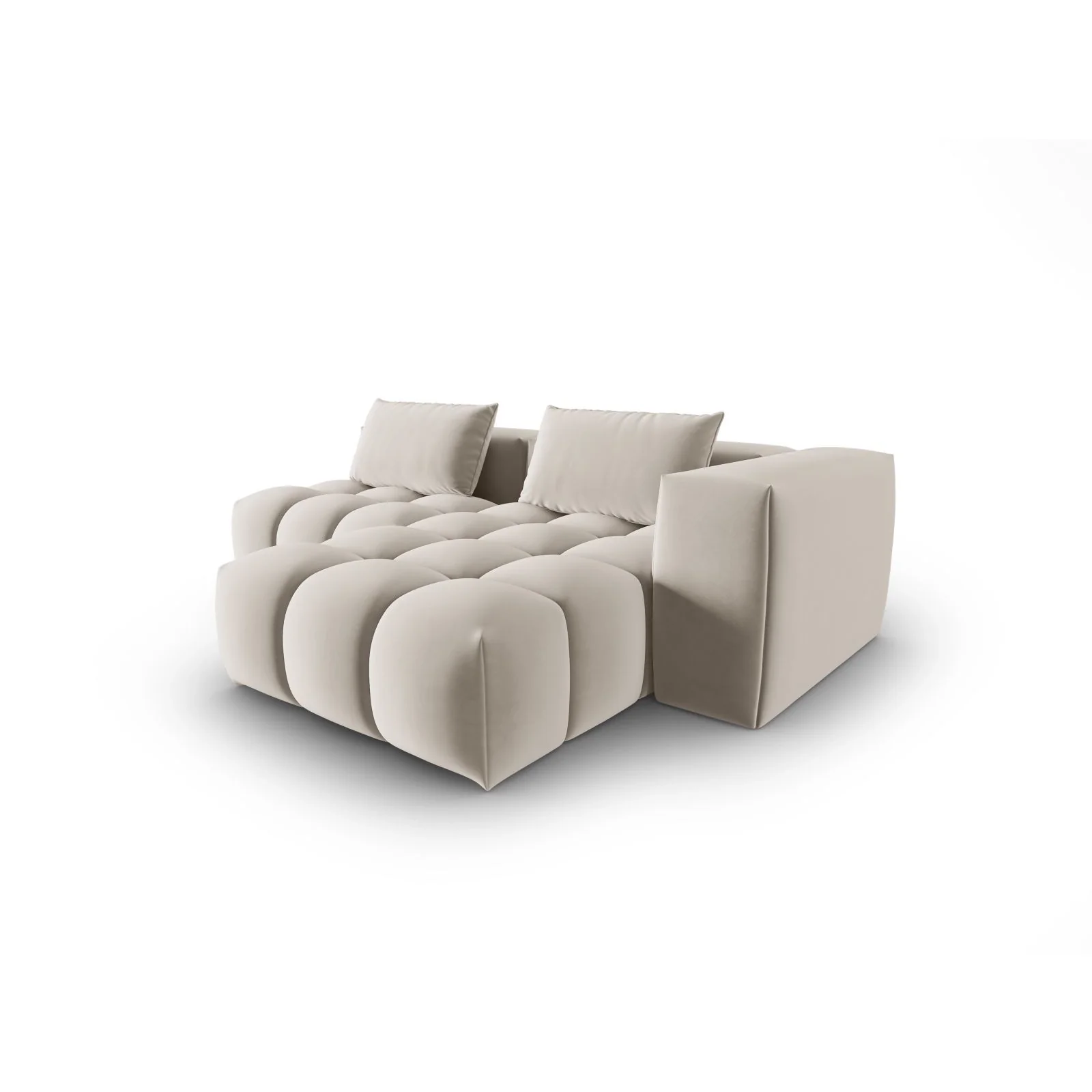 Verona Modulares 3-Sitzer Ecksofa, Rechte Seite, aus Samt oder Strukturstoff, 205x145 cm - Image 4
