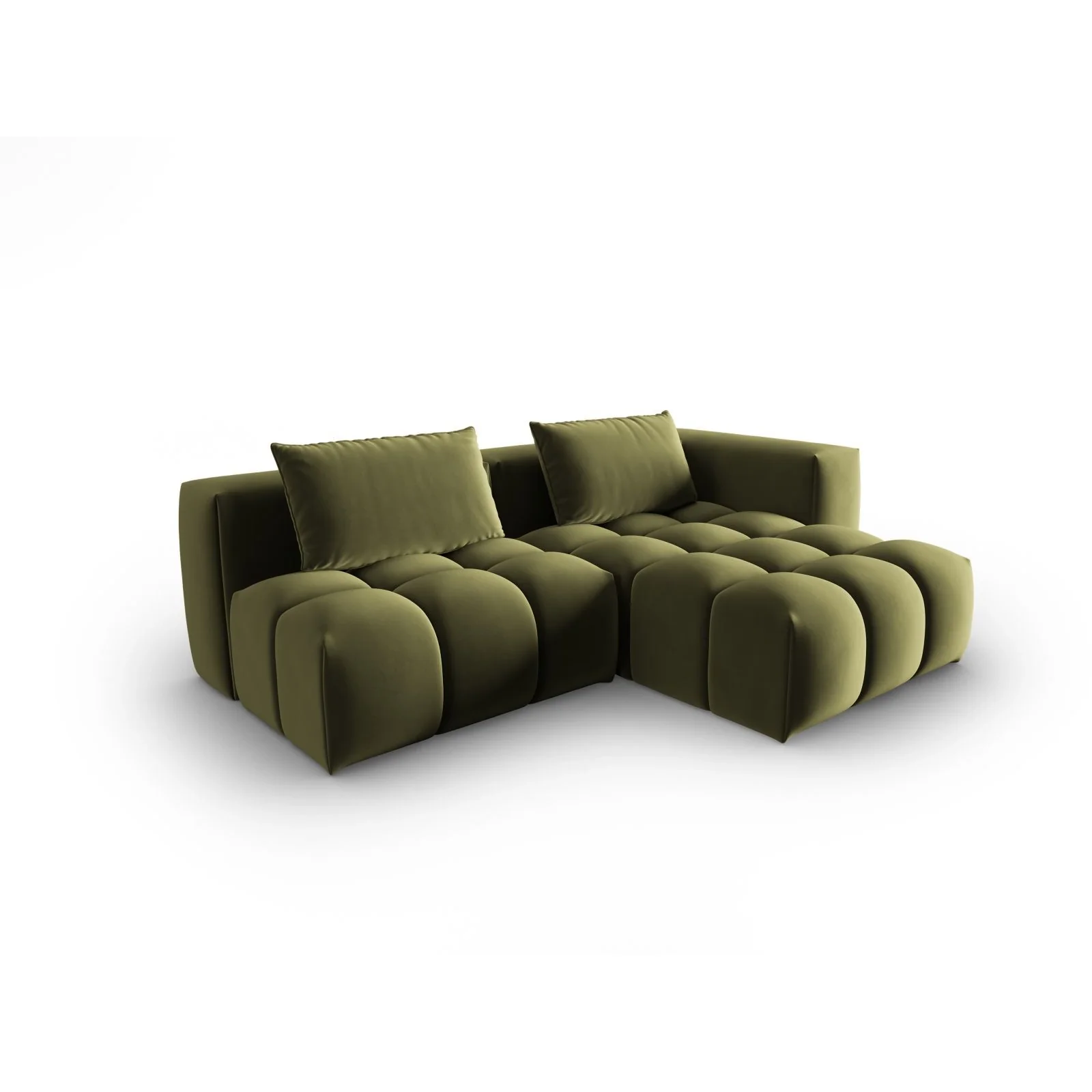 Verona Modulares 3-Sitzer Ecksofa, Rechte Seite, aus Samt oder Strukturstoff, 205x145 cm - Image 50