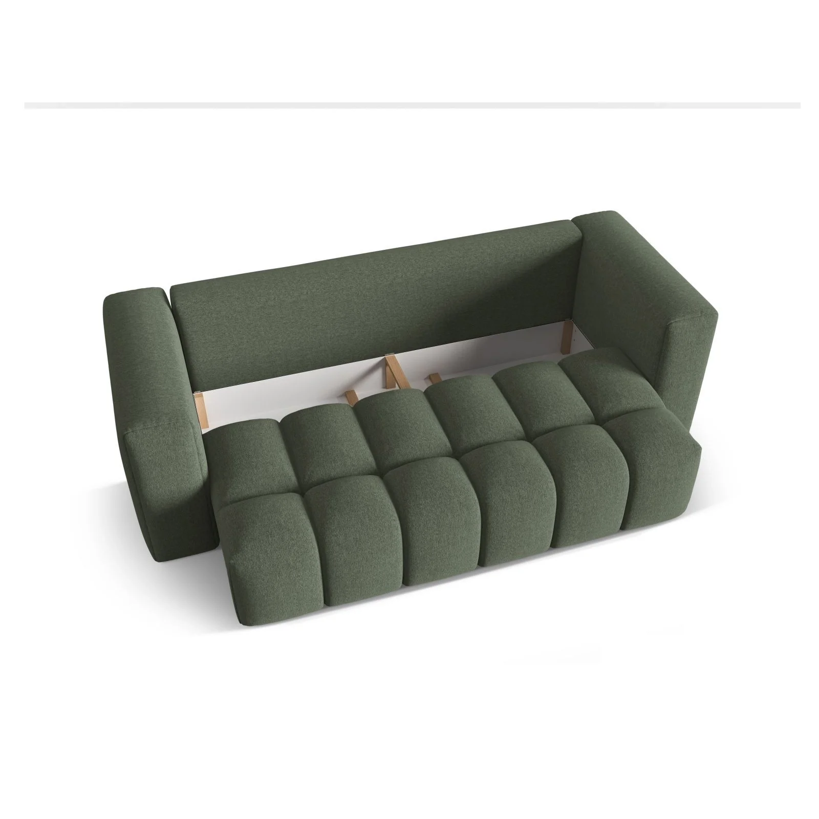 Verona Modulares 3-Sitzer Sofa aus Samt oder Strukturstoff, 252x98 cm - Image 100