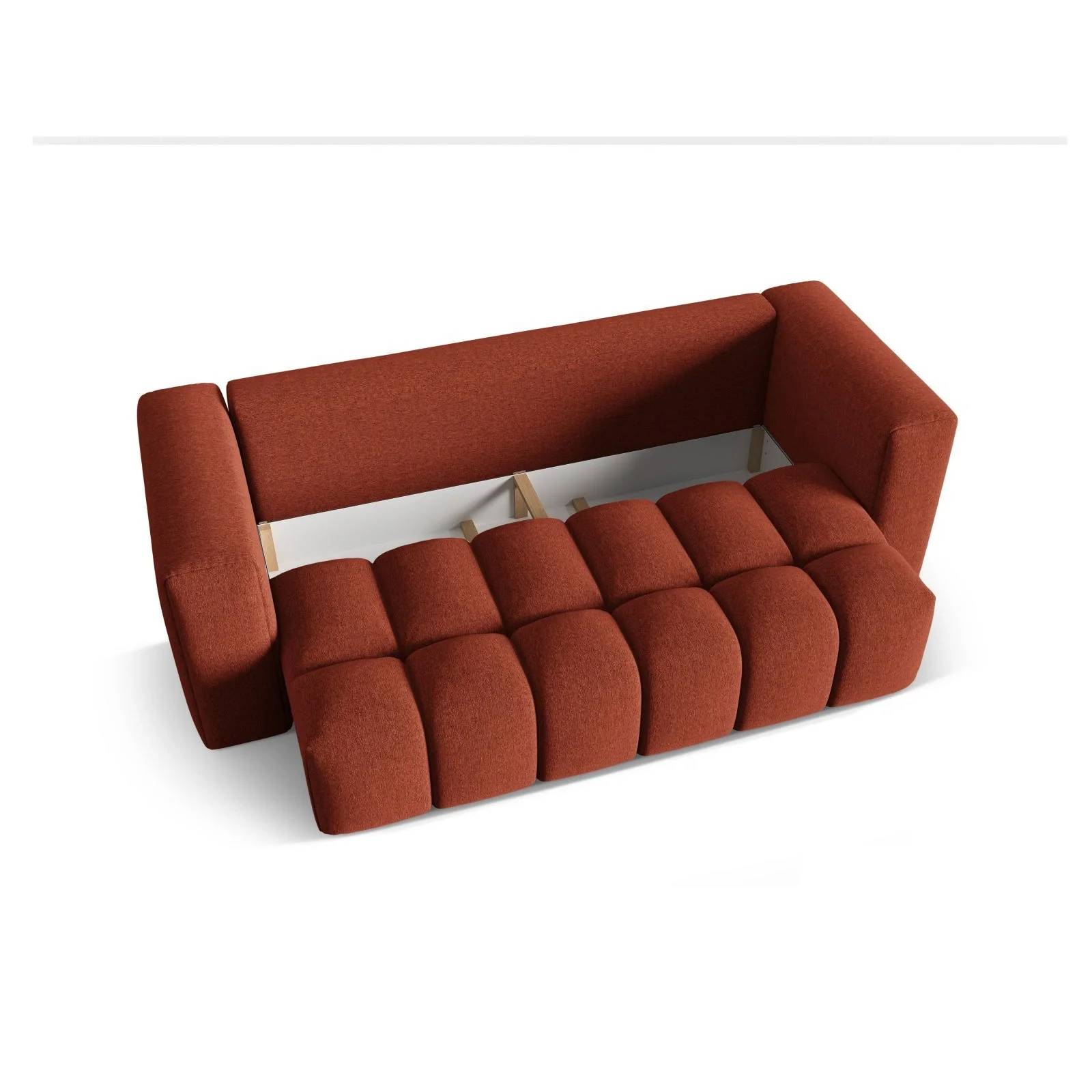 Verona Modulares 3-Sitzer Sofa aus Samt oder Strukturstoff, 252x98 cm - Image 108