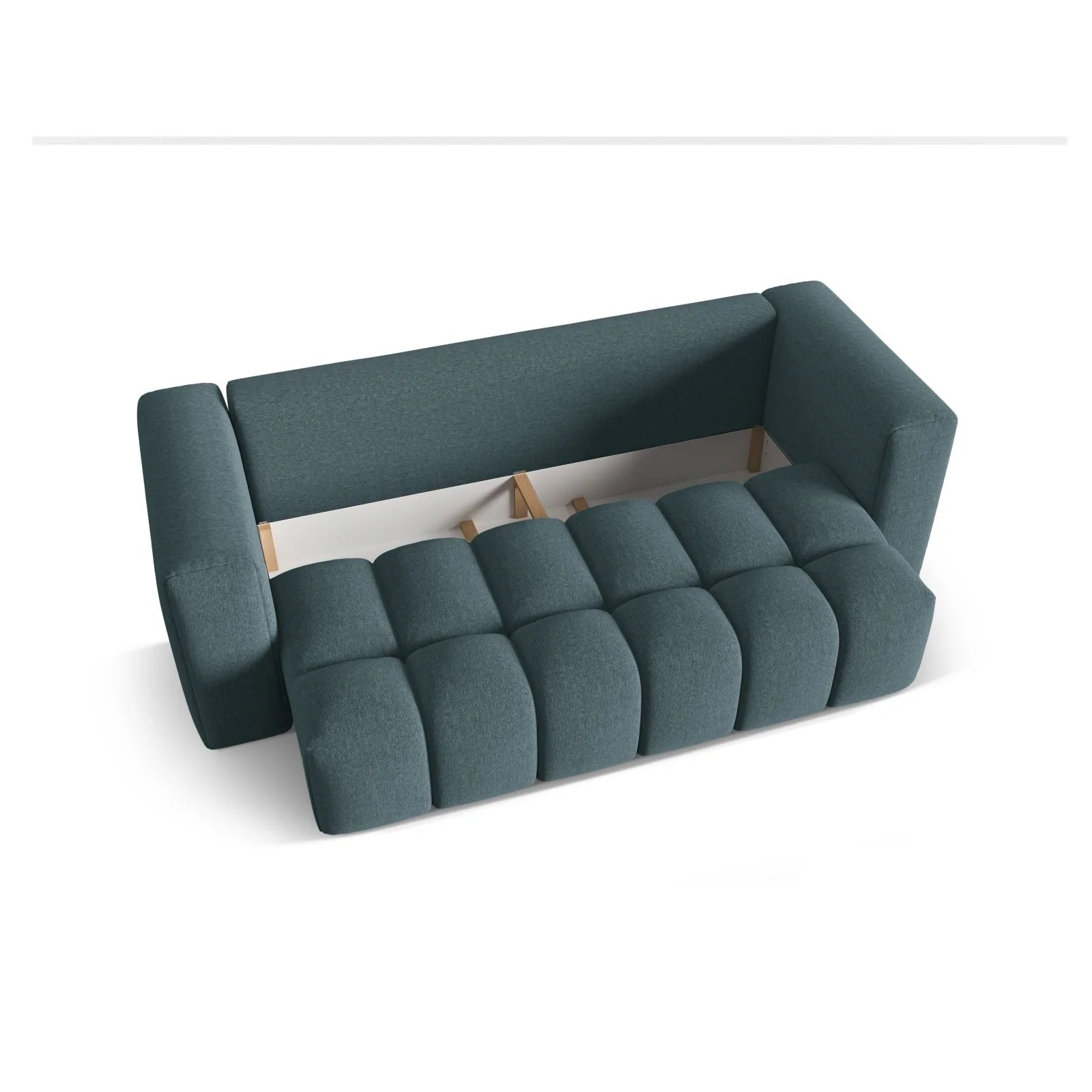 Verona Modulares 3-Sitzer Sofa aus Samt oder Strukturstoff, 252x98 cm - Image 116