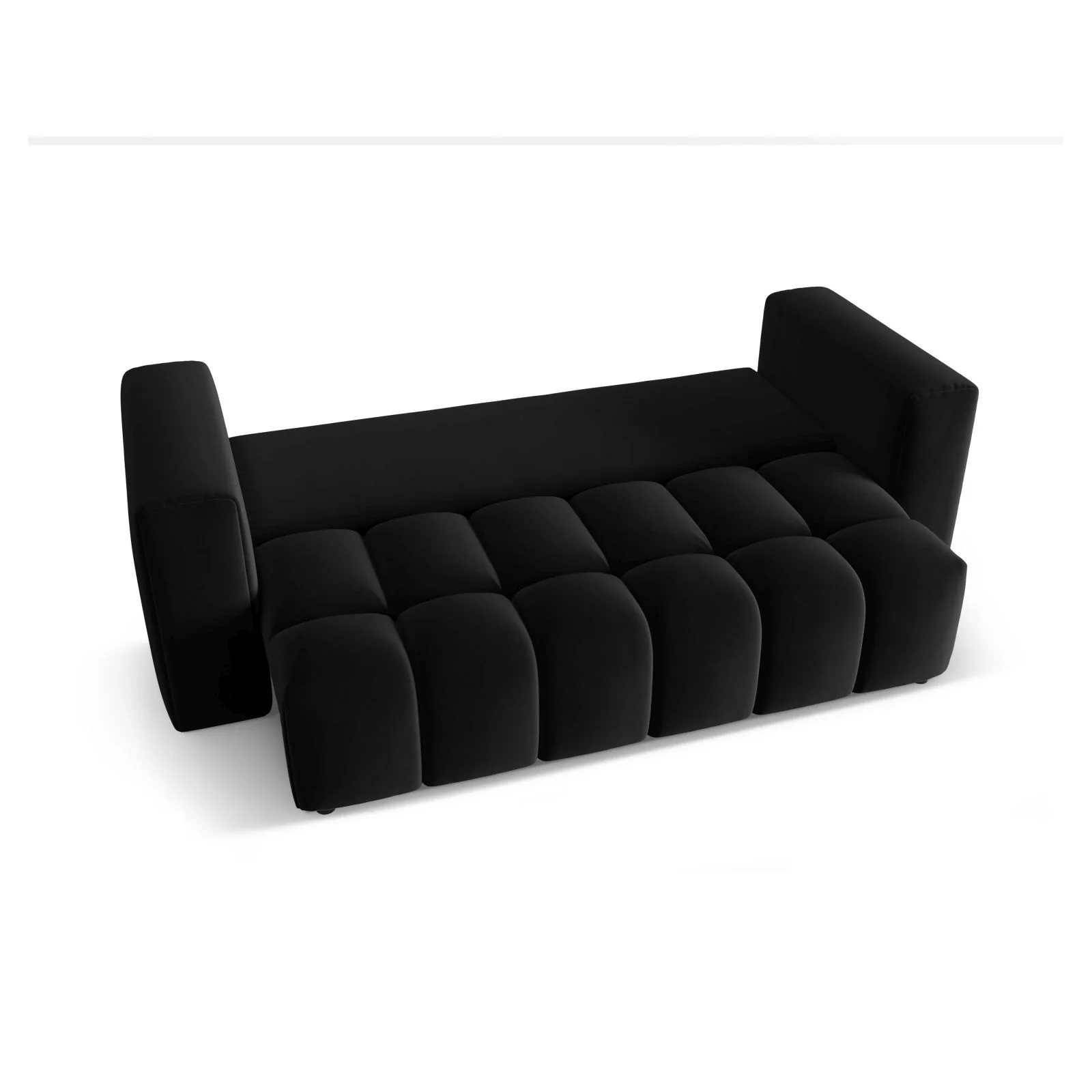 Verona Modulares 3-Sitzer Sofa aus Samt oder Strukturstoff, 252x98 cm - Image 13