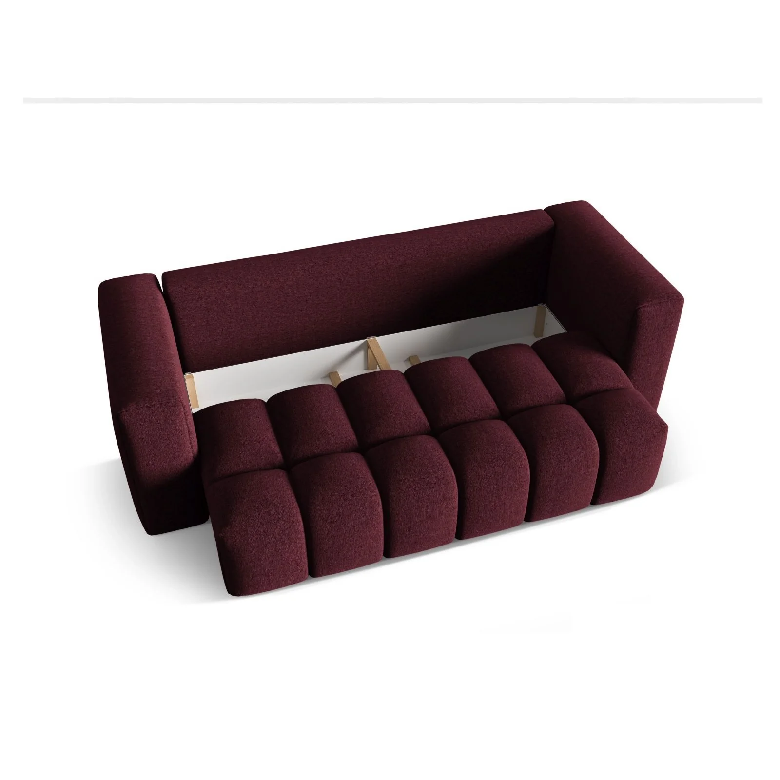Verona Modulares 3-Sitzer Sofa aus Samt oder Strukturstoff, 252x98 cm - Image 132