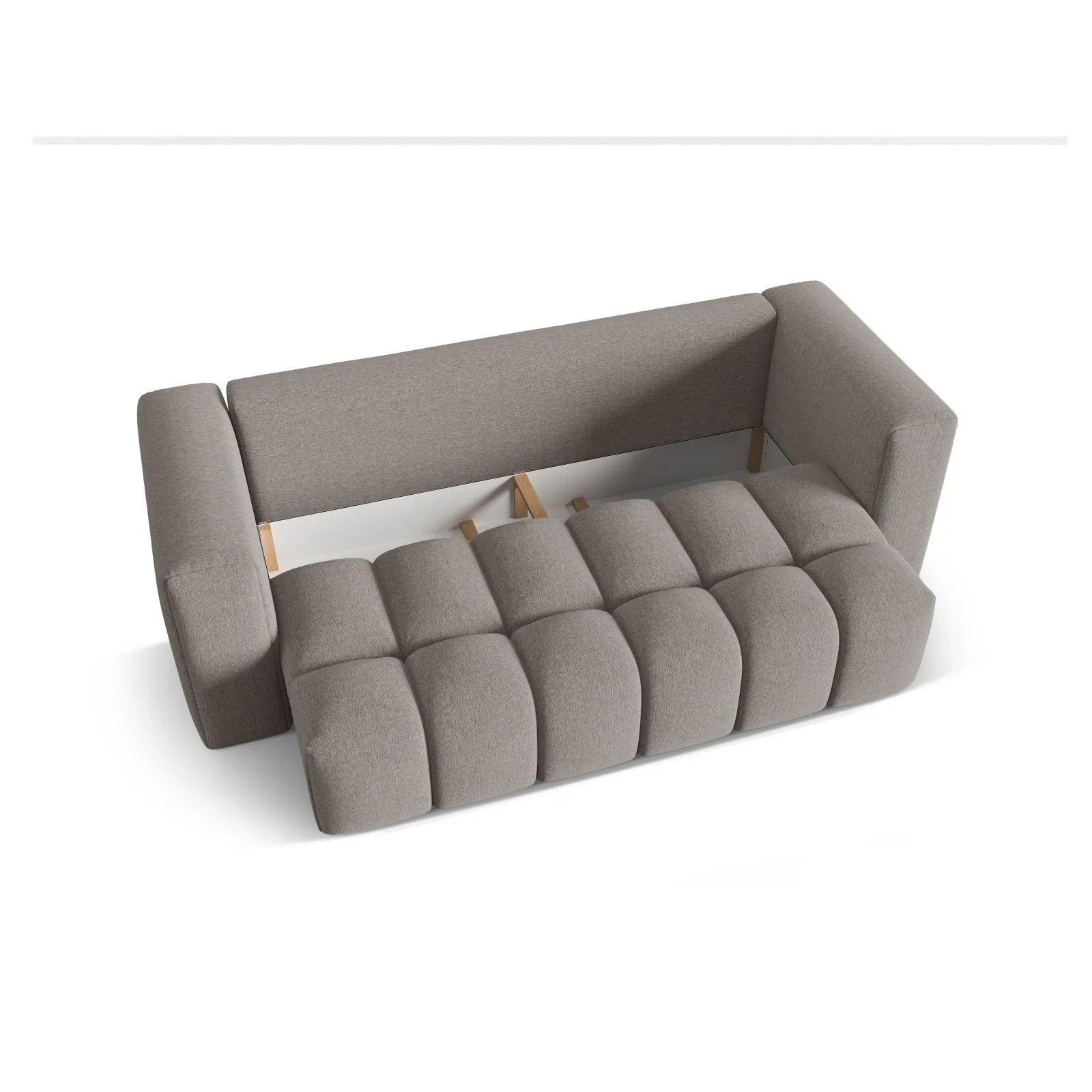 Verona Modulares 3-Sitzer Sofa aus Samt oder Strukturstoff, 252x98 cm - Image 140