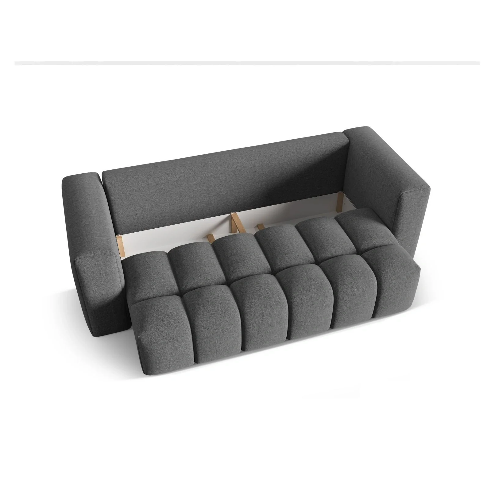 Verona Modulares 3-Sitzer Sofa aus Samt oder Strukturstoff, 252x98 cm - Image 148