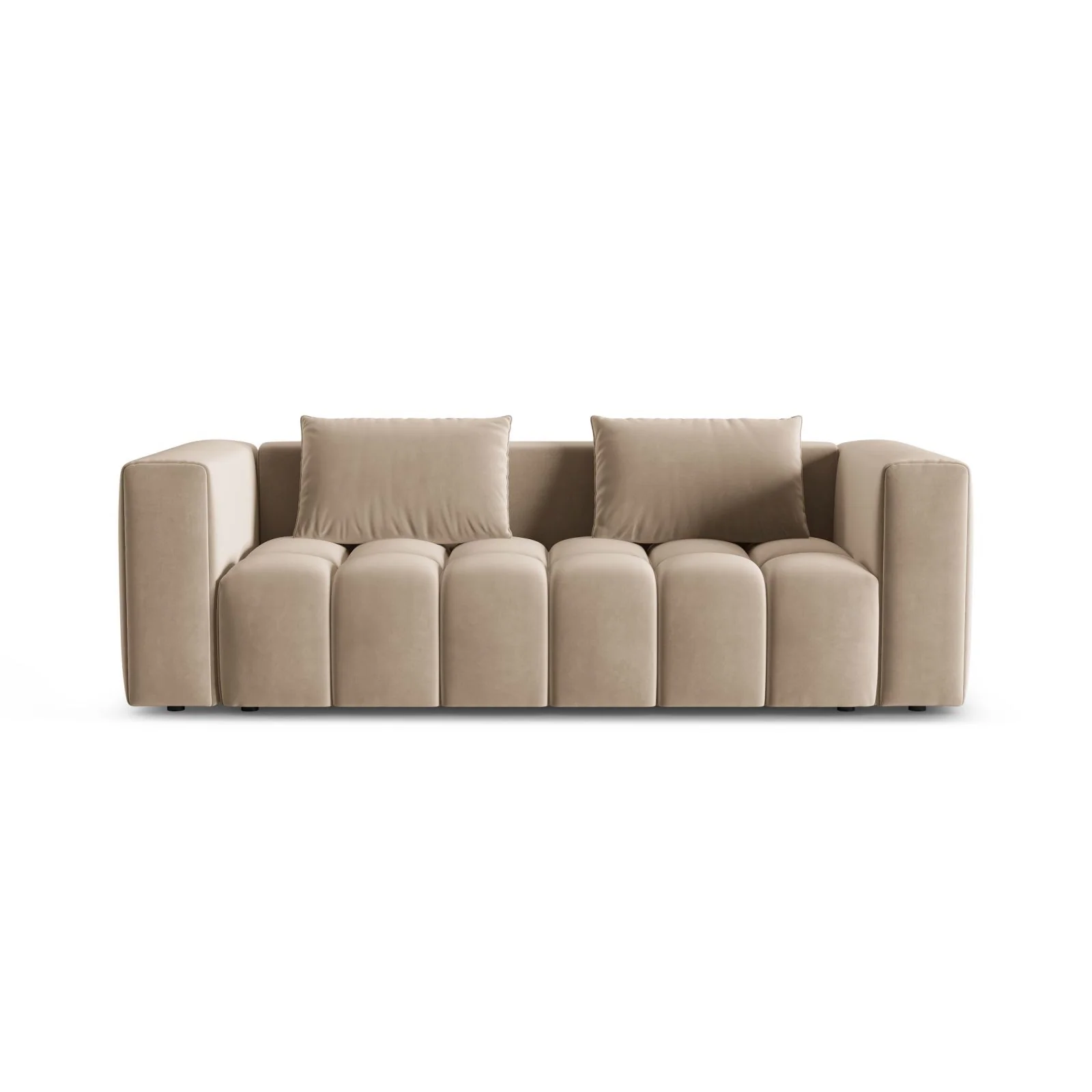Verona Modulares 3-Sitzer Sofa aus Samt oder Strukturstoff, 252x98 cm - Image 17