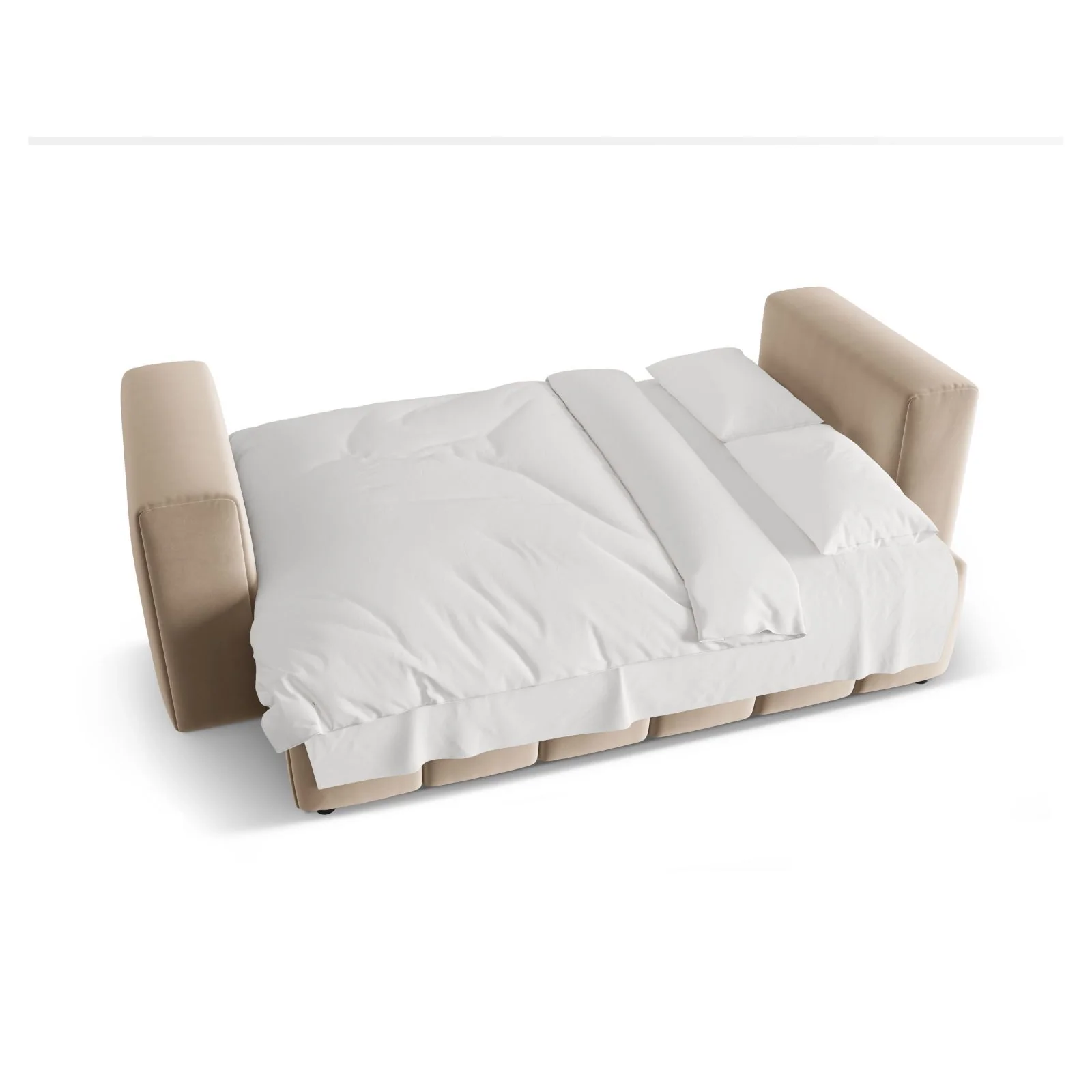 Verona Modulares 3-Sitzer Sofa aus Samt oder Strukturstoff, 252x98 cm - Image 22
