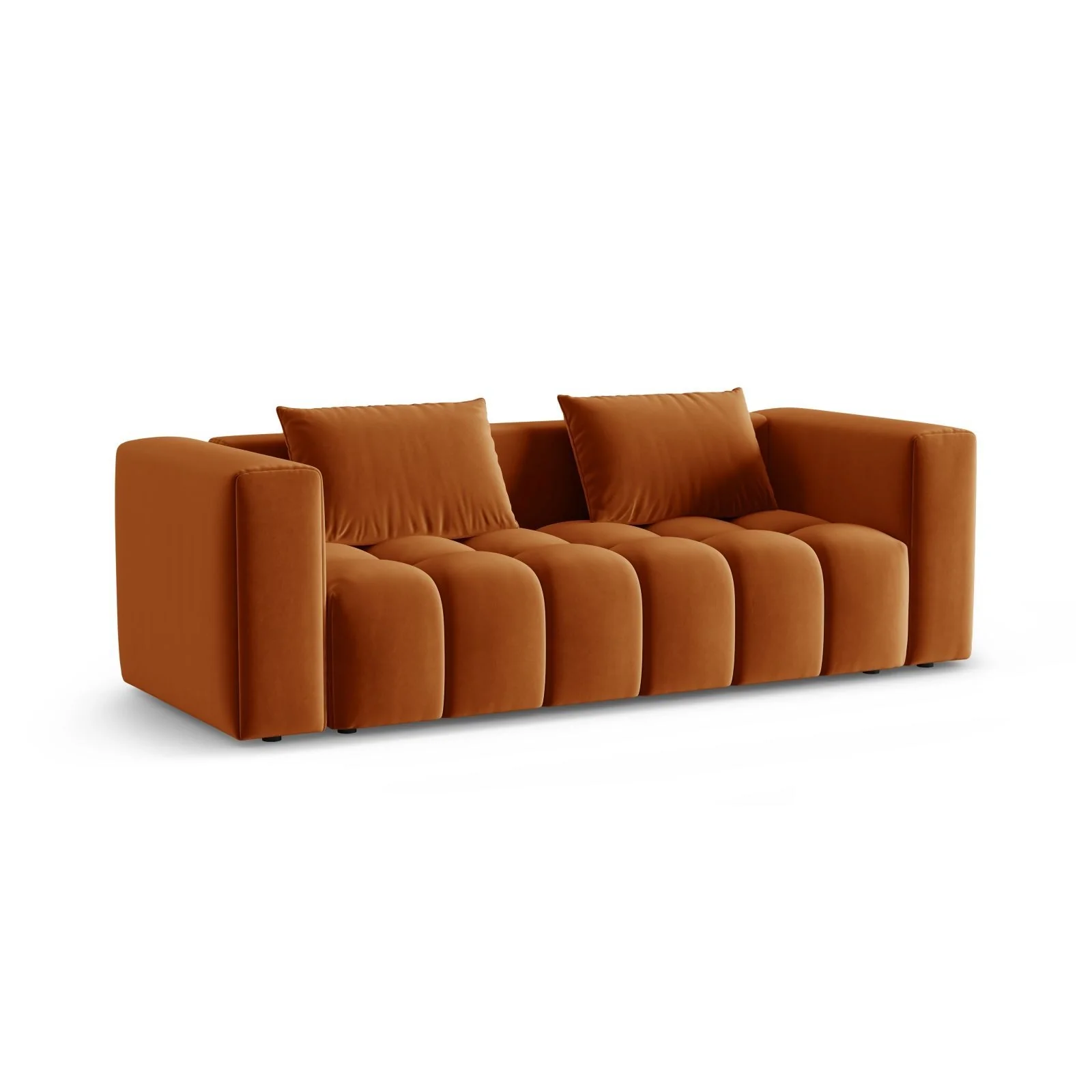 Verona Modulares 3-Sitzer Sofa aus Samt oder Strukturstoff, 252x98 cm - Image 27