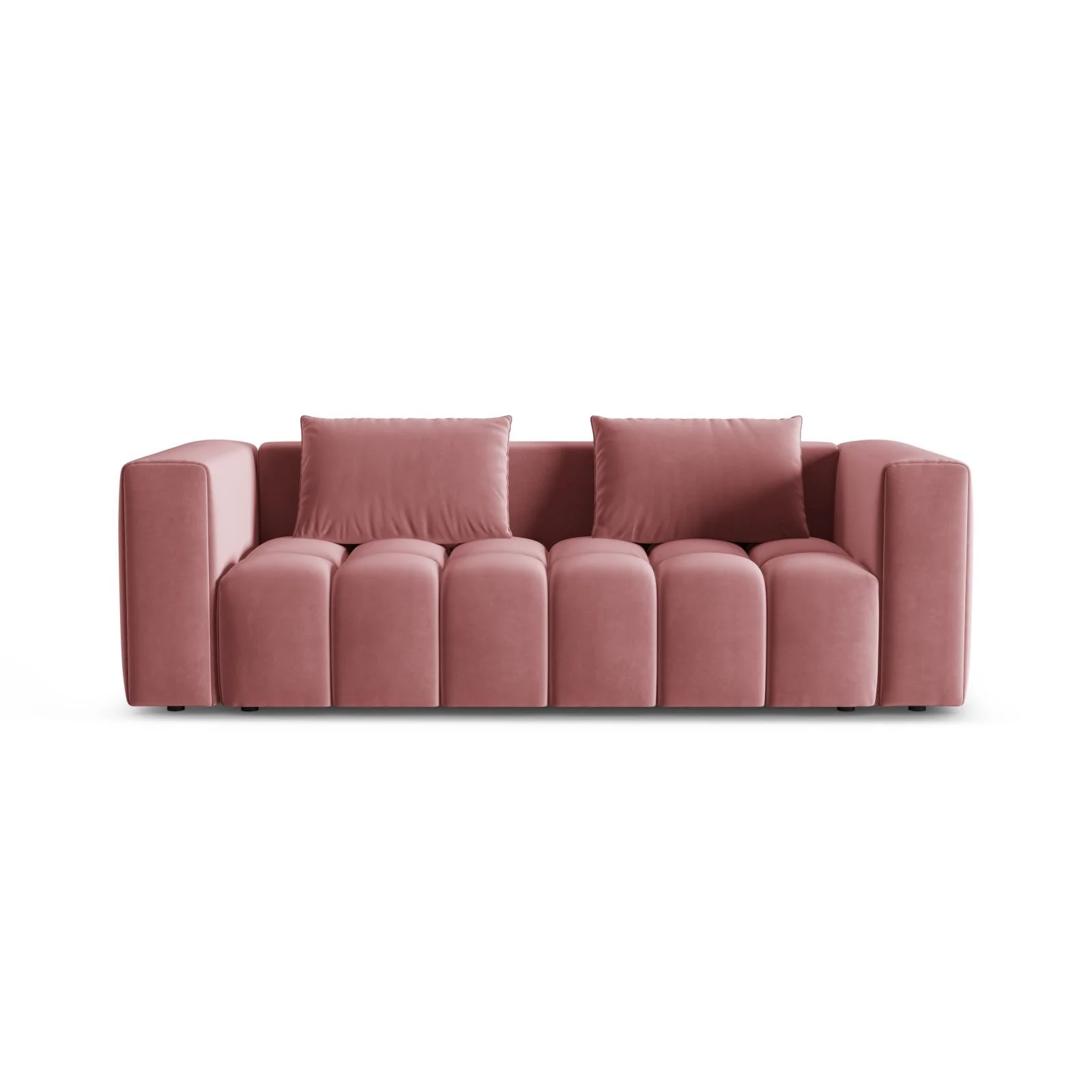 Verona Modulares 3-Sitzer Sofa aus Samt oder Strukturstoff, 252x98 cm - Image 33