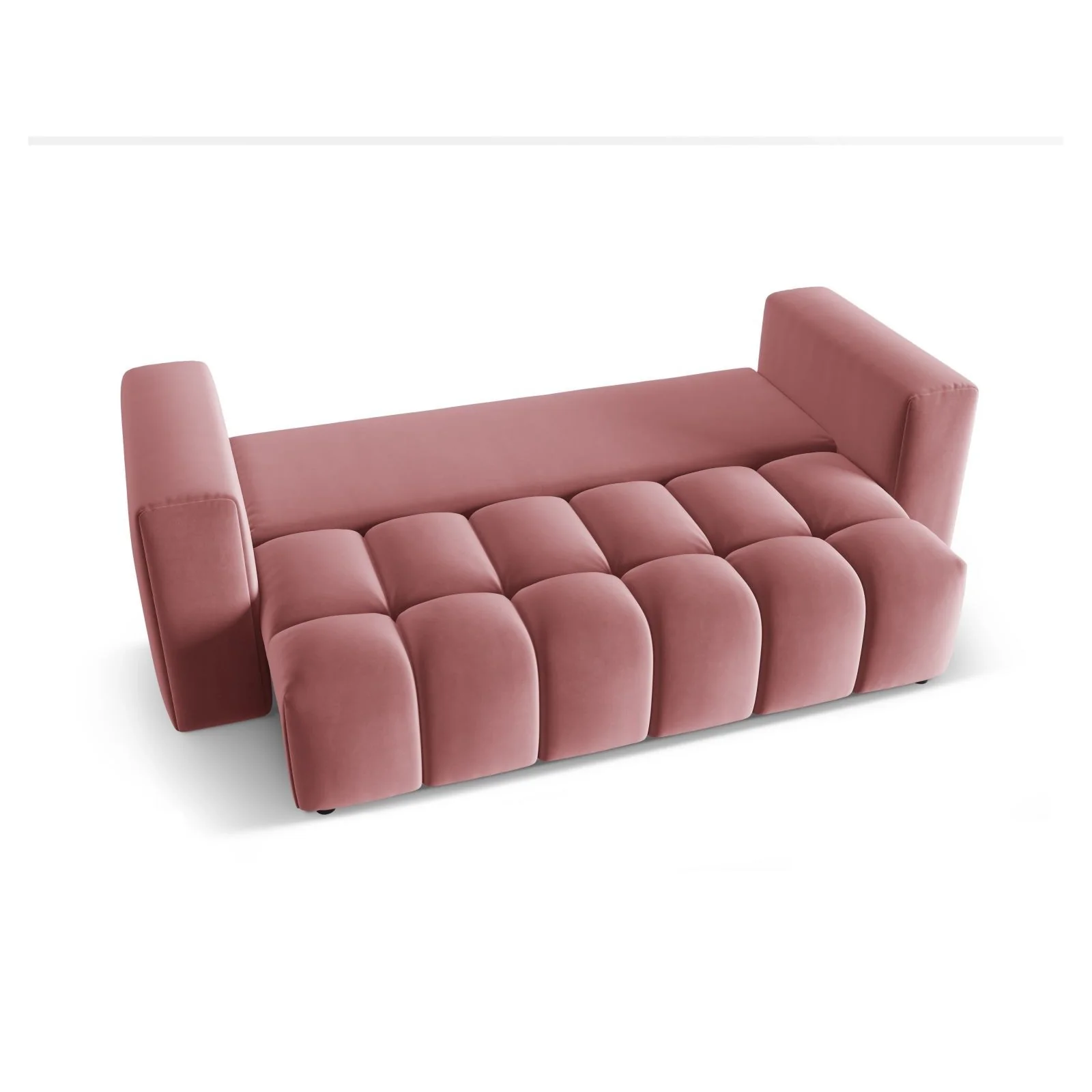 Verona Modulares 3-Sitzer Sofa aus Samt oder Strukturstoff, 252x98 cm - Image 37