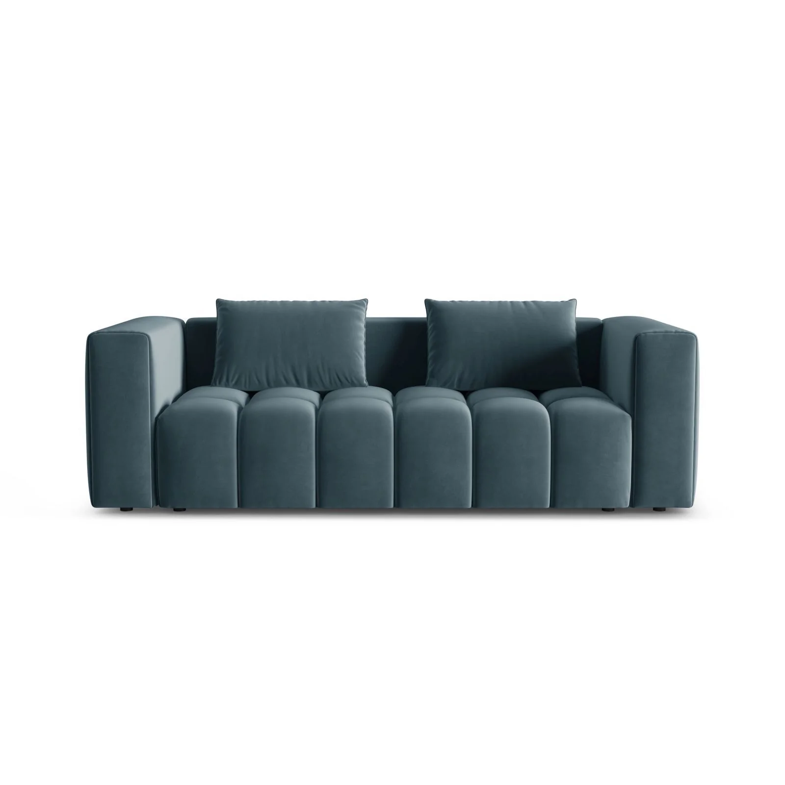 Verona Modulares 3-Sitzer Sofa aus Samt oder Strukturstoff, 252x98 cm - Image 41
