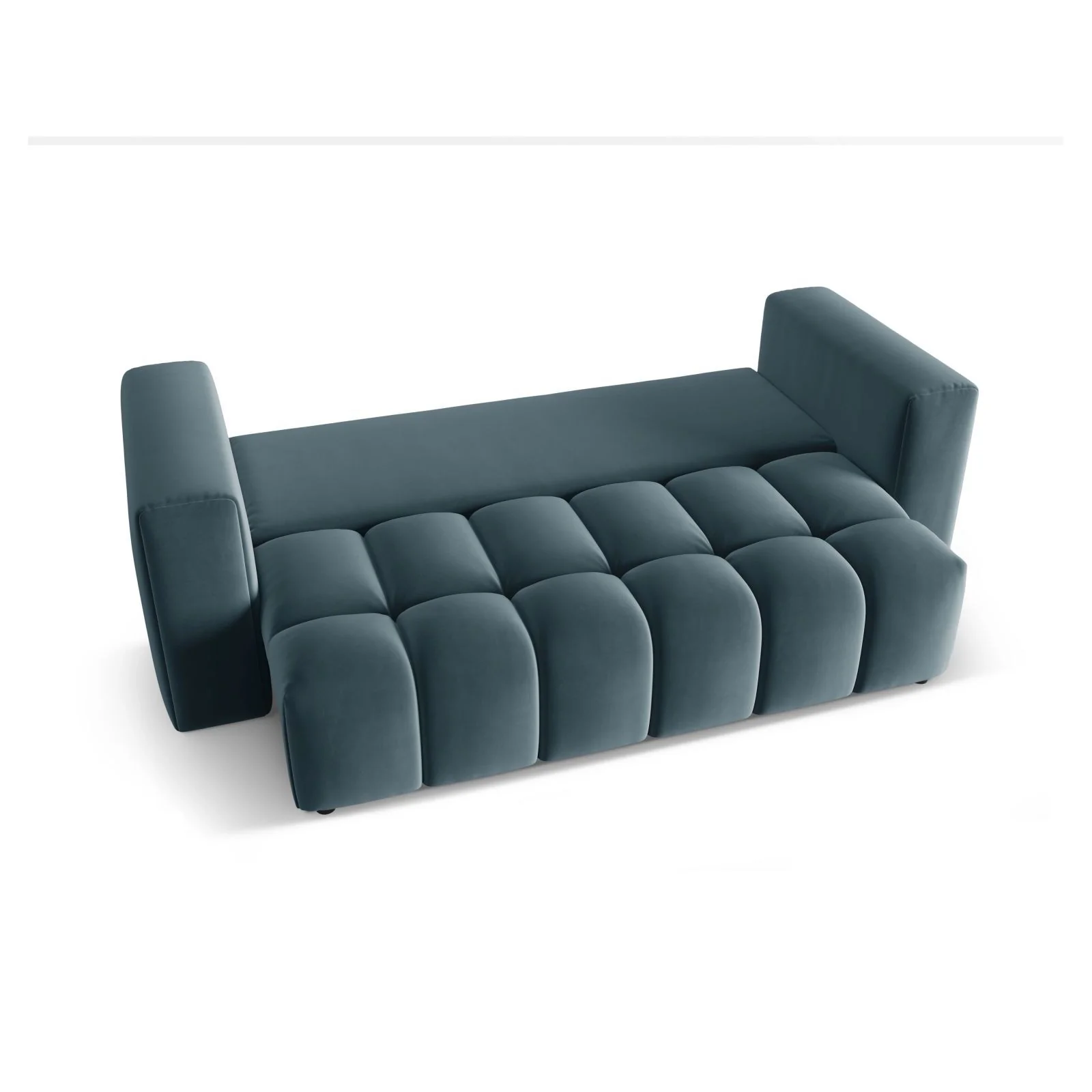 Verona Modulares 3-Sitzer Sofa aus Samt oder Strukturstoff, 252x98 cm - Image 45
