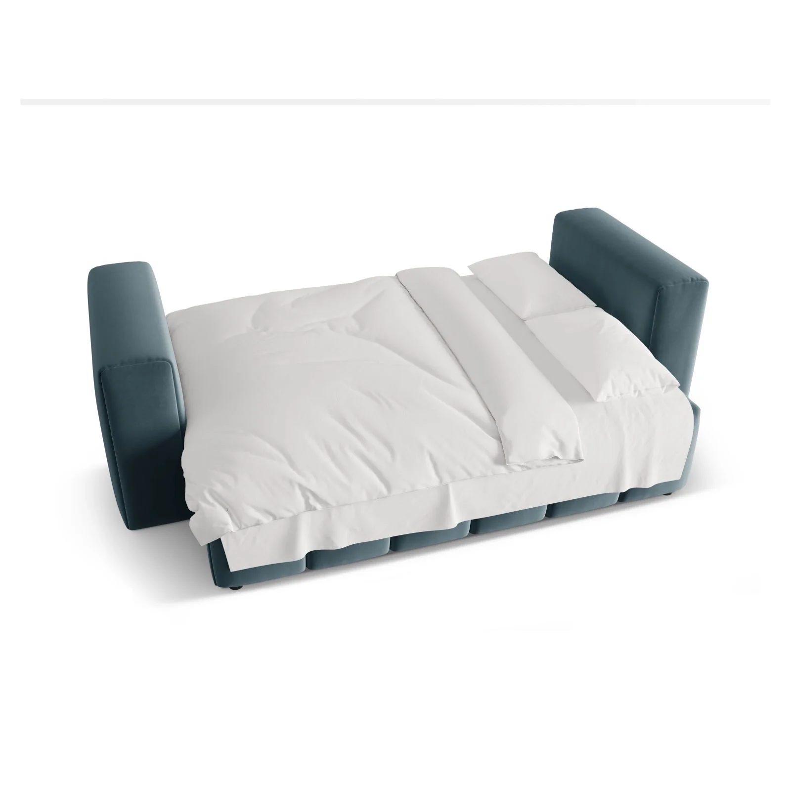 Verona Modulares 3-Sitzer Sofa aus Samt oder Strukturstoff, 252x98 cm - Image 46