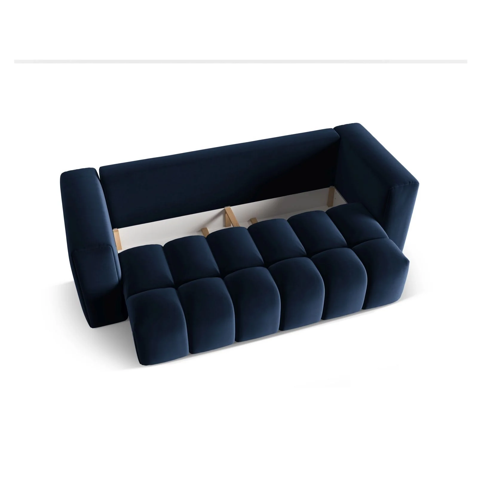 Verona Modulares 3-Sitzer Sofa aus Samt oder Strukturstoff, 252x98 cm - Image 52