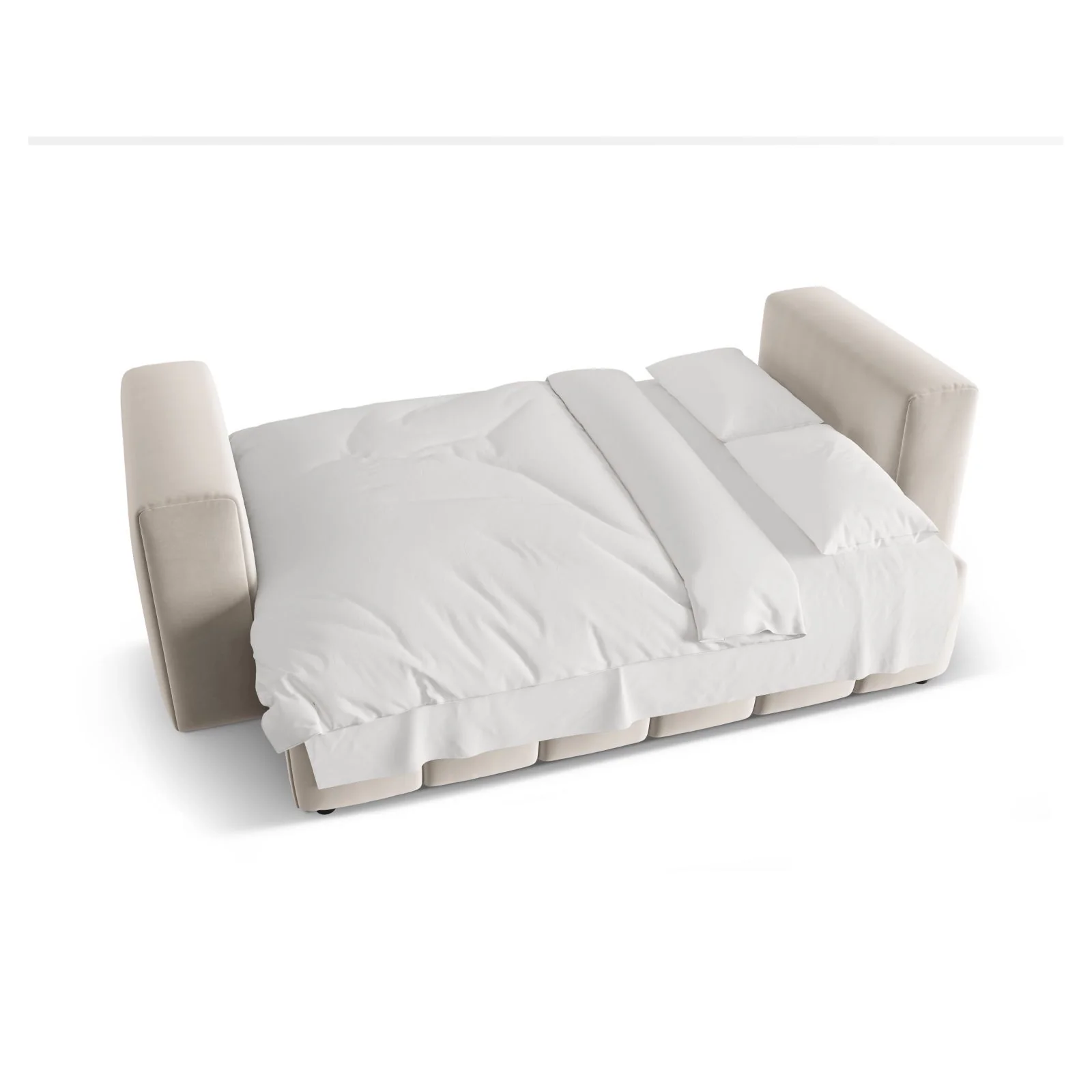 Verona Modulares 3-Sitzer Sofa aus Samt oder Strukturstoff, 252x98 cm - Image 6