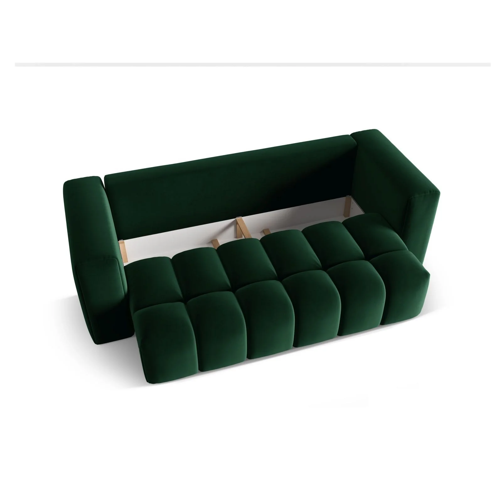 Verona Modulares 3-Sitzer Sofa aus Samt oder Strukturstoff, 252x98 cm - Image 60
