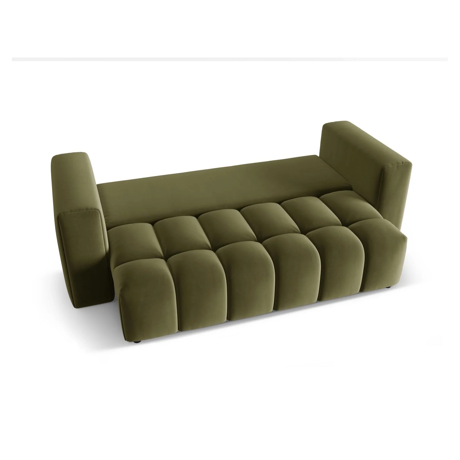Verona Modulares 3-Sitzer Sofa aus Samt oder Strukturstoff, 252x98 cm - Image 69