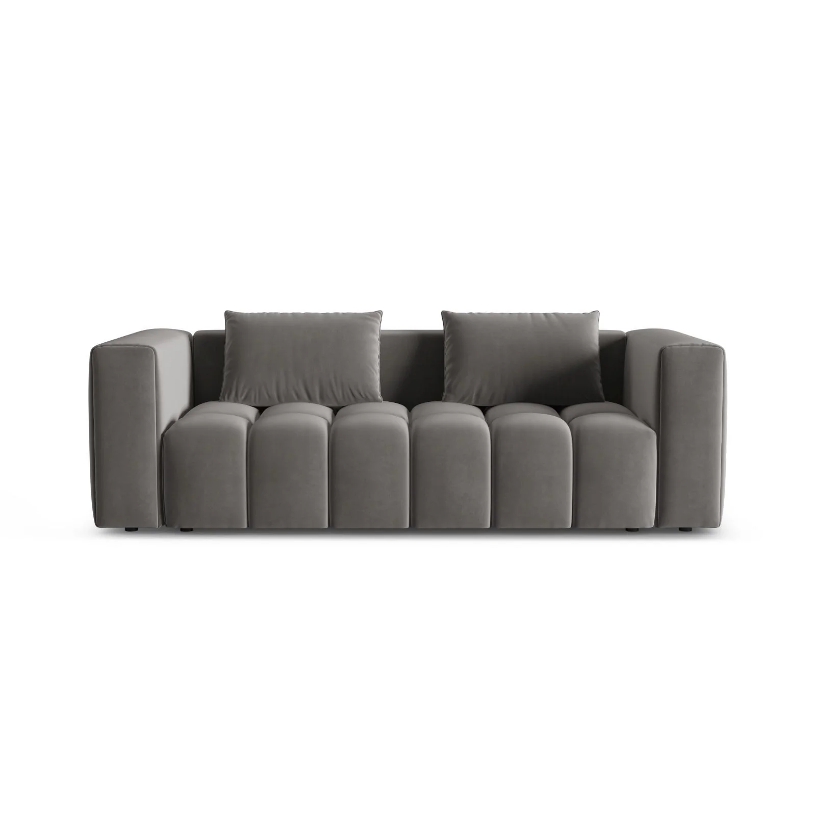 Verona Modulares 3-Sitzer Sofa aus Samt oder Strukturstoff, 252x98 cm - Image 73