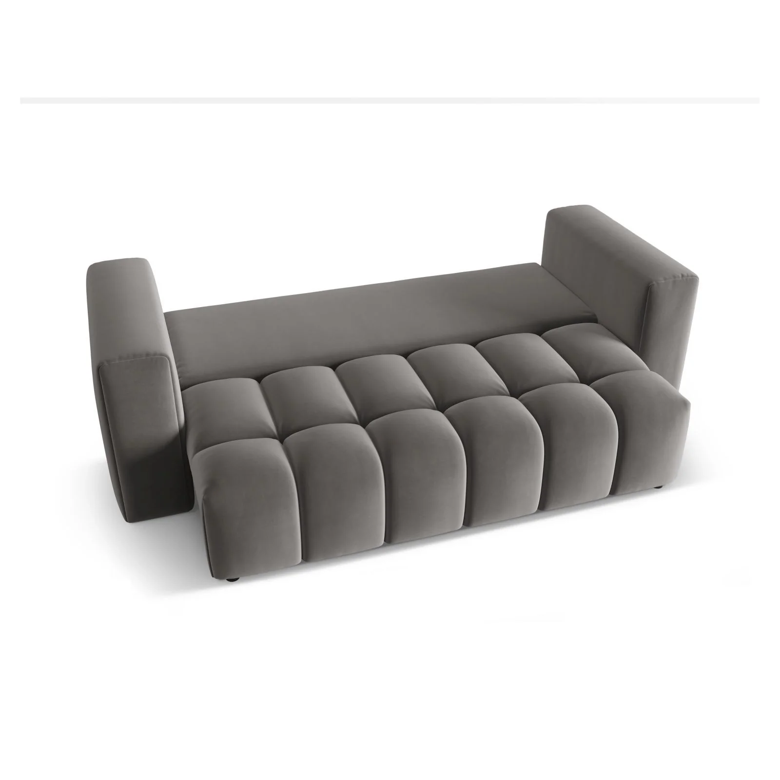 Verona Modulares 3-Sitzer Sofa aus Samt oder Strukturstoff, 252x98 cm - Image 77