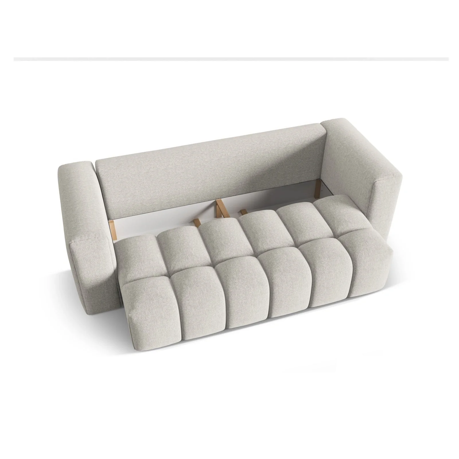 Verona Modulares 3-Sitzer Sofa aus Samt oder Strukturstoff, 252x98 cm - Image 84
