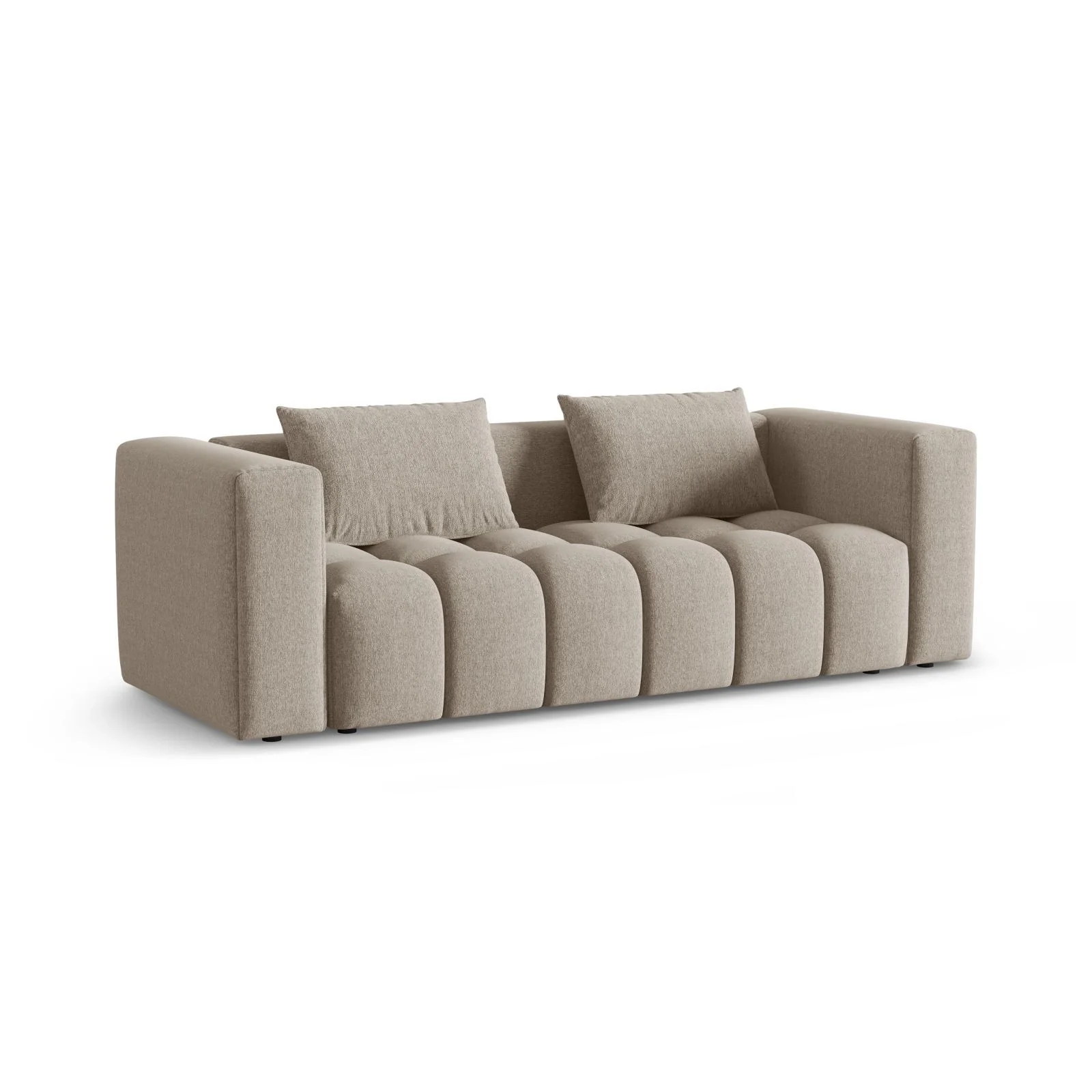 Verona Modulares 3-Sitzer Sofa aus Samt oder Strukturstoff, 252x98 cm - Image 91