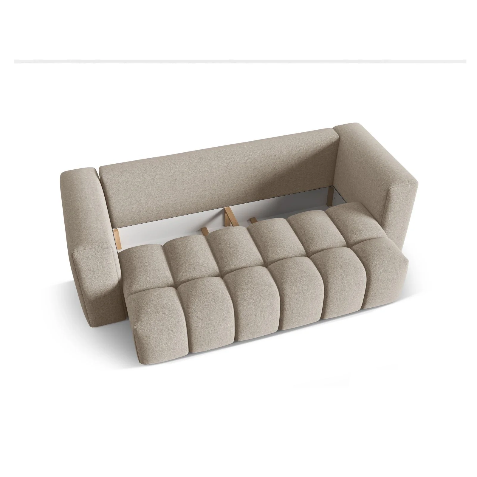 Verona Modulares 3-Sitzer Sofa aus Samt oder Strukturstoff, 252x98 cm - Image 92