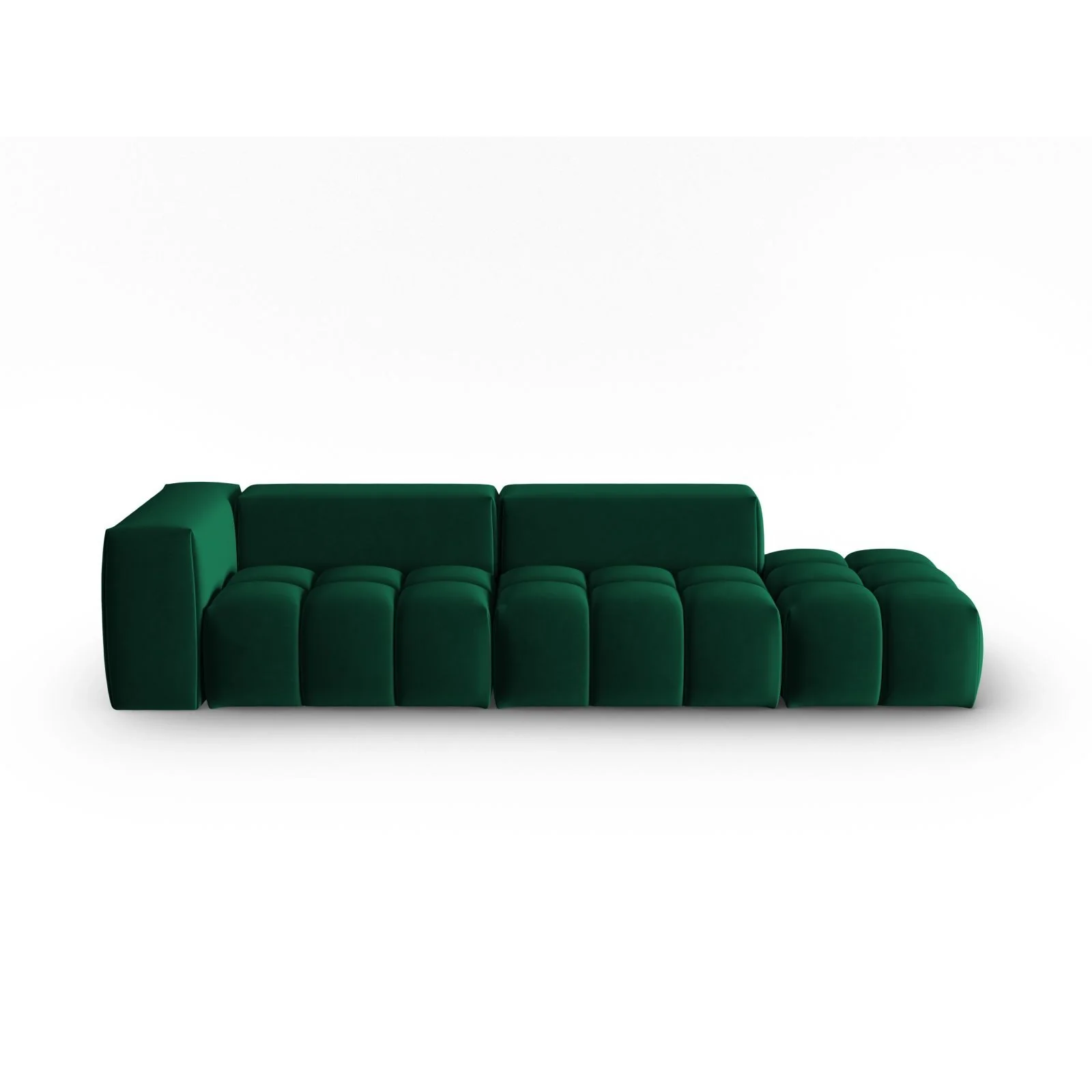 Verona Modulares 4-Sitzer Sofa, Rechte Seite, aus Samt oder Strukturstoff, 265x85 cm - Image 35