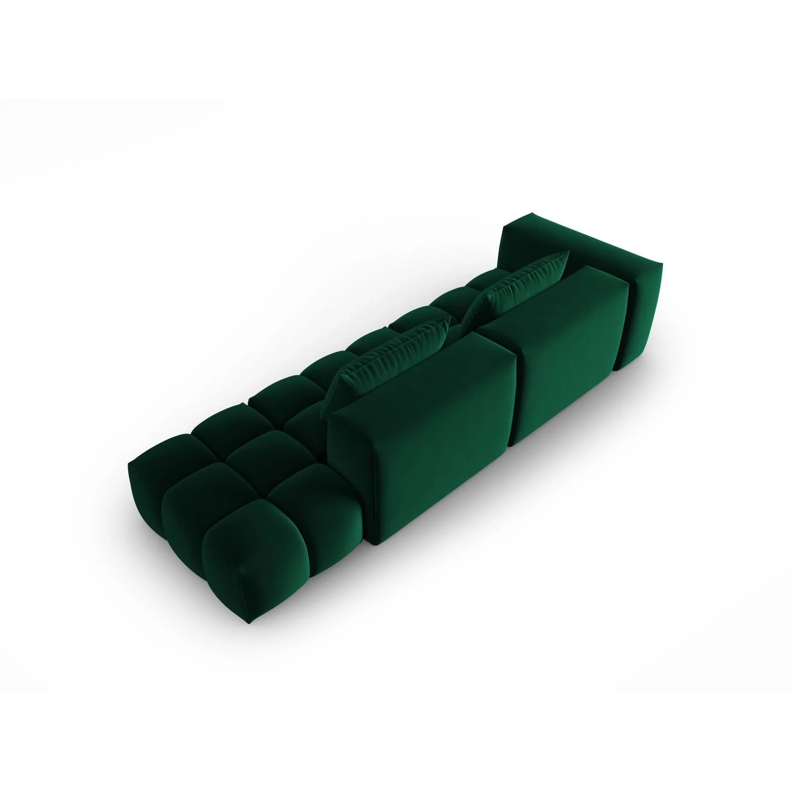 Verona Modulares 4-Sitzer Sofa, Rechte Seite, aus Samt oder Strukturstoff, 265x85 cm - Image 38