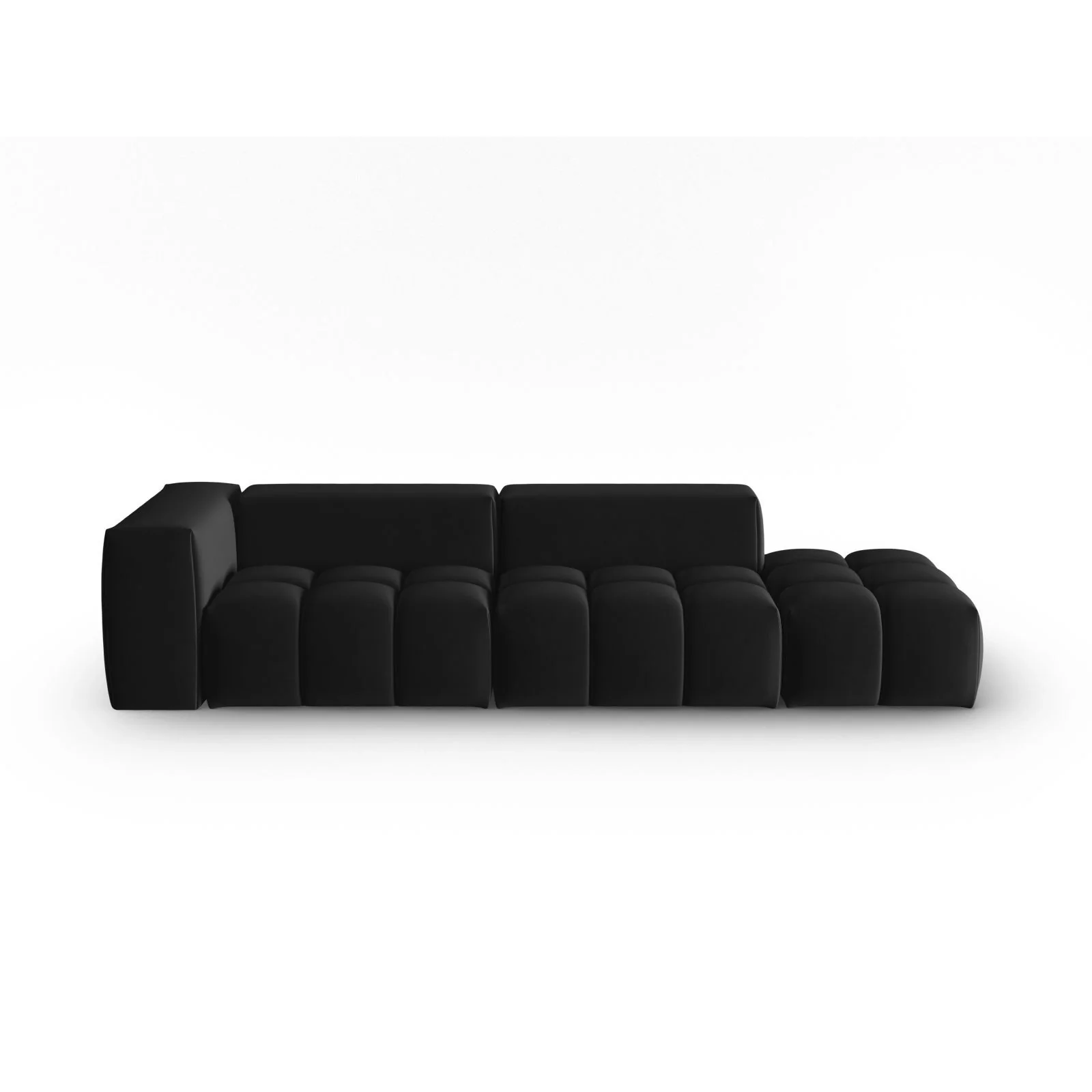 Verona Modulares 4-Sitzer Sofa, Rechte Seite, aus Samt oder Strukturstoff, 265x85 cm - Image 6